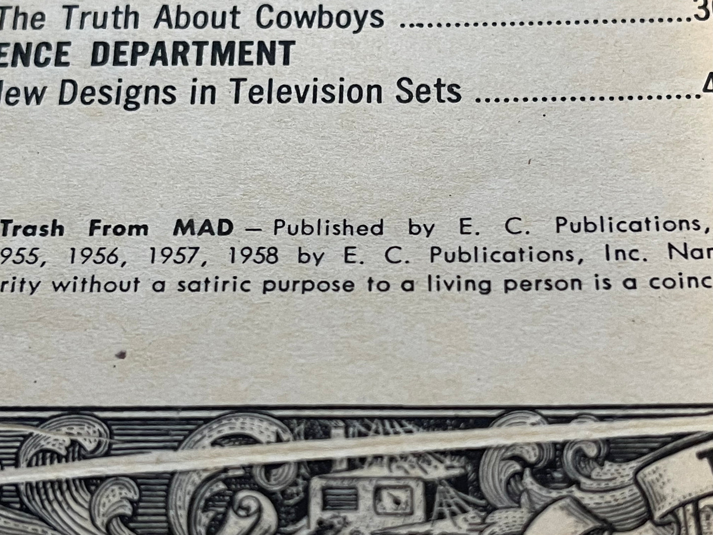 Mad Magazine rare first Annual issue with comic insert book inside 1958