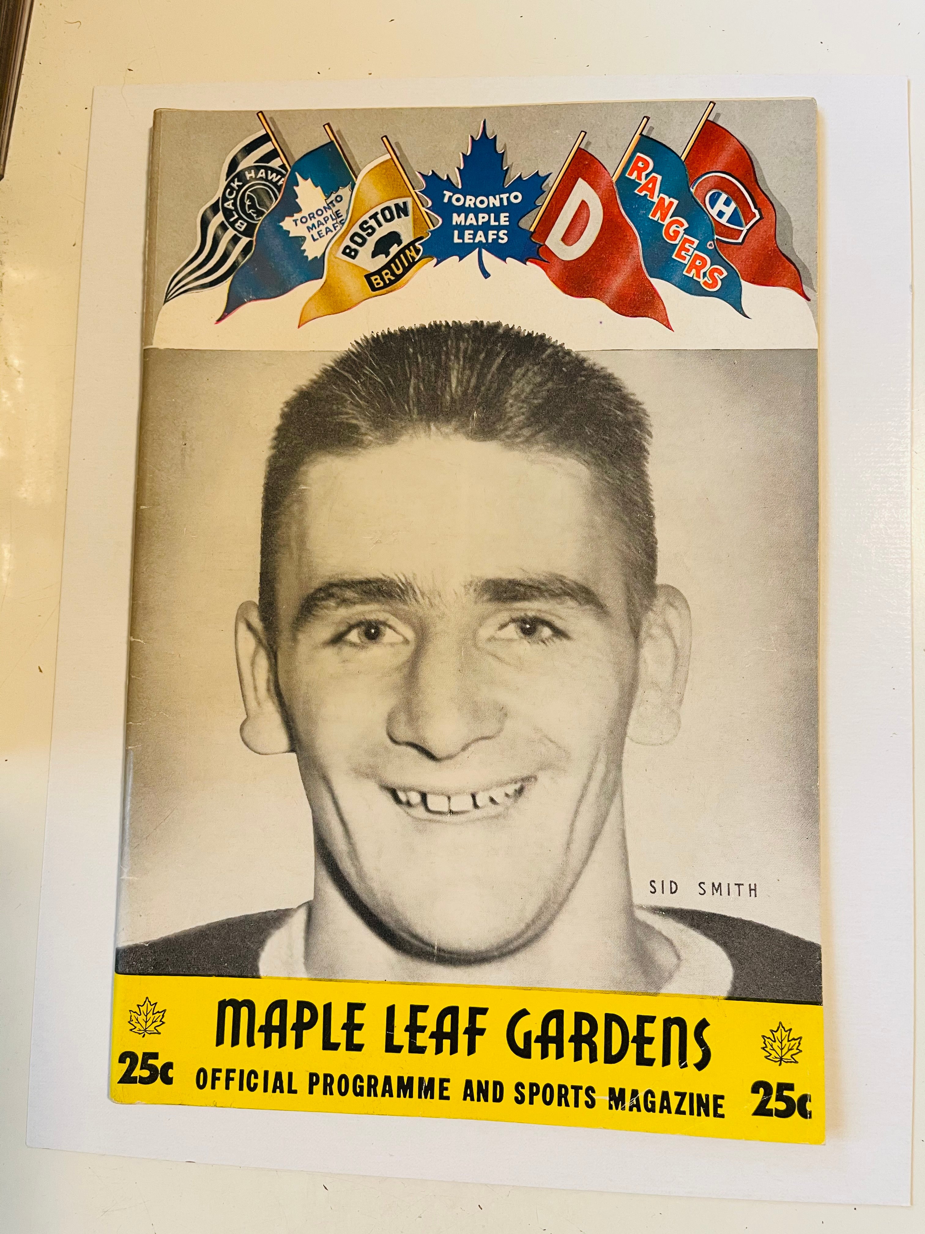 Maple Leaf Gardens rare hockey game program.Nov.21, 1953