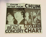 Beatles Chum chart Aug. 16, 1965
