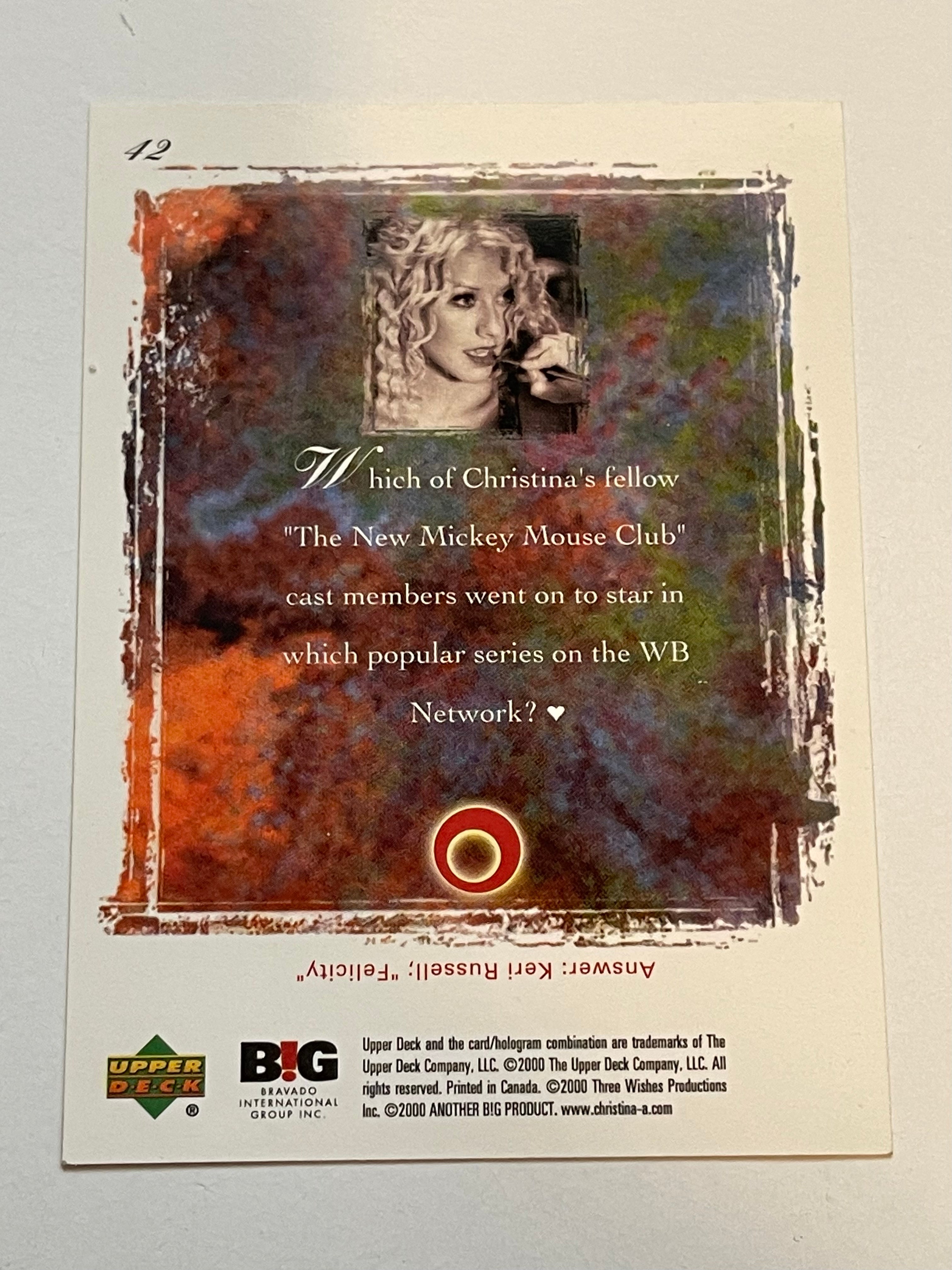 Christina Aguilera Rare signed card with COA