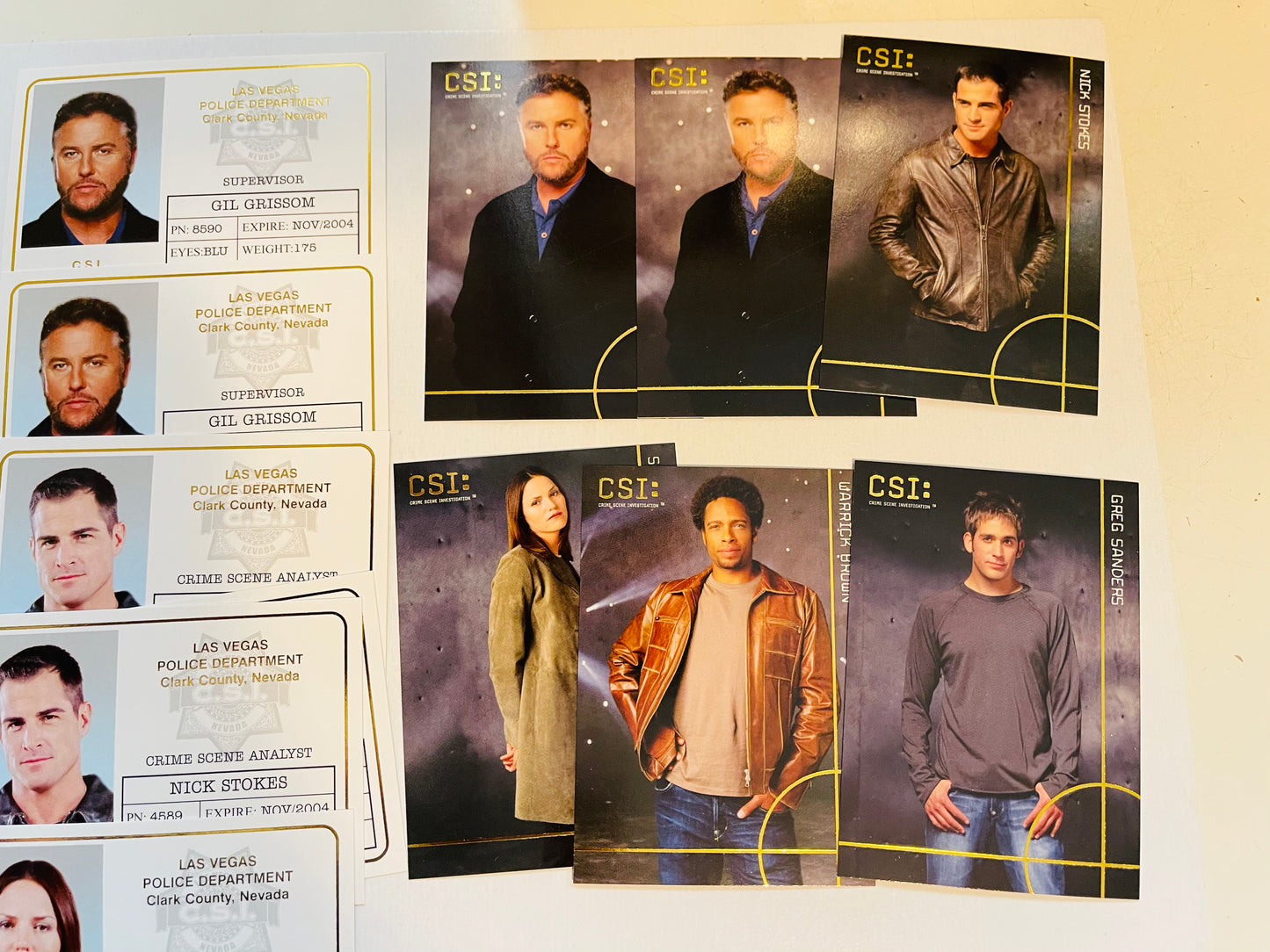 CSI Las Vegas TV show 11 insert cards lot deal 2004