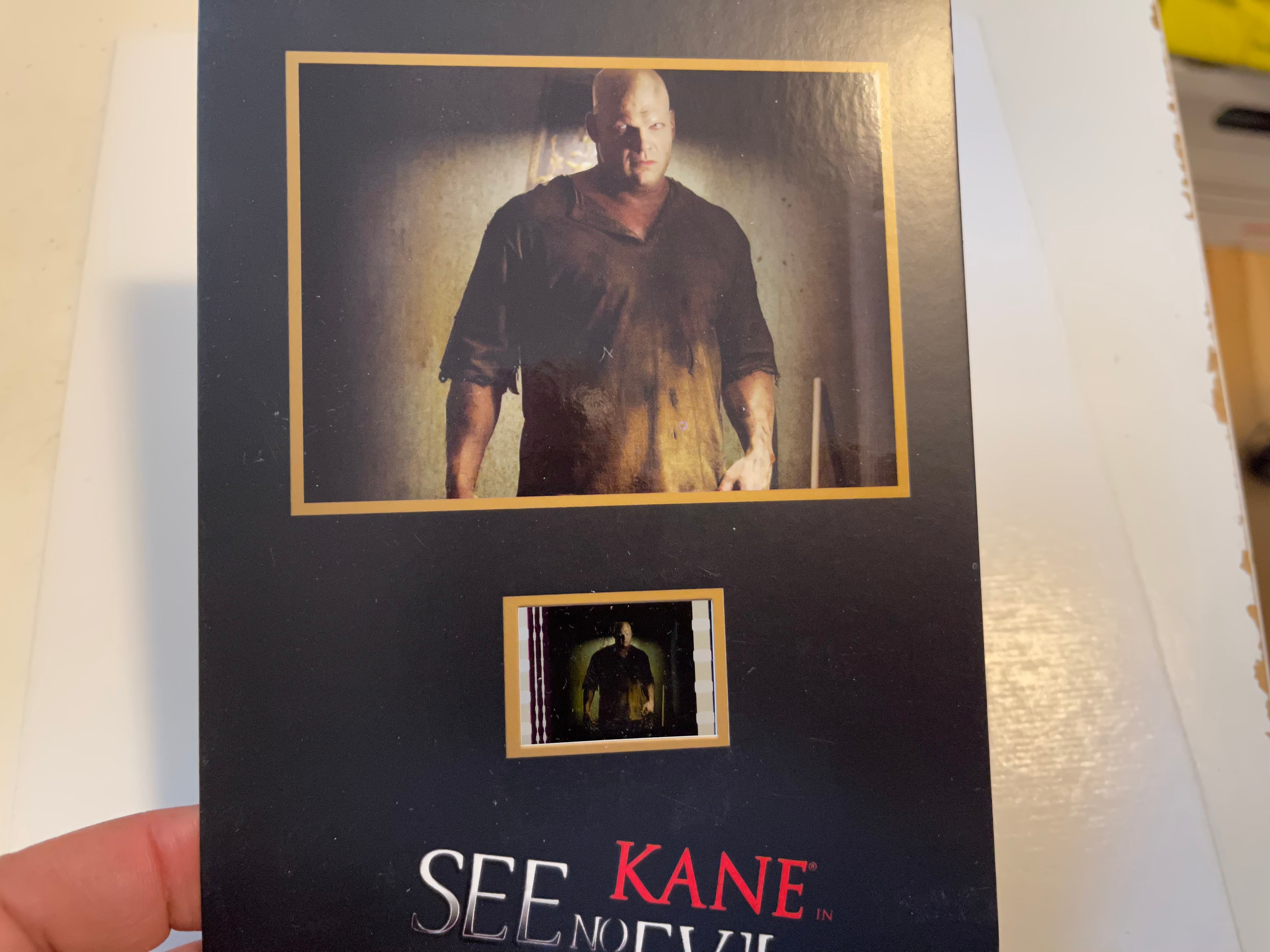 Wrestling star Kane See No evil horror movie film cel card 2006