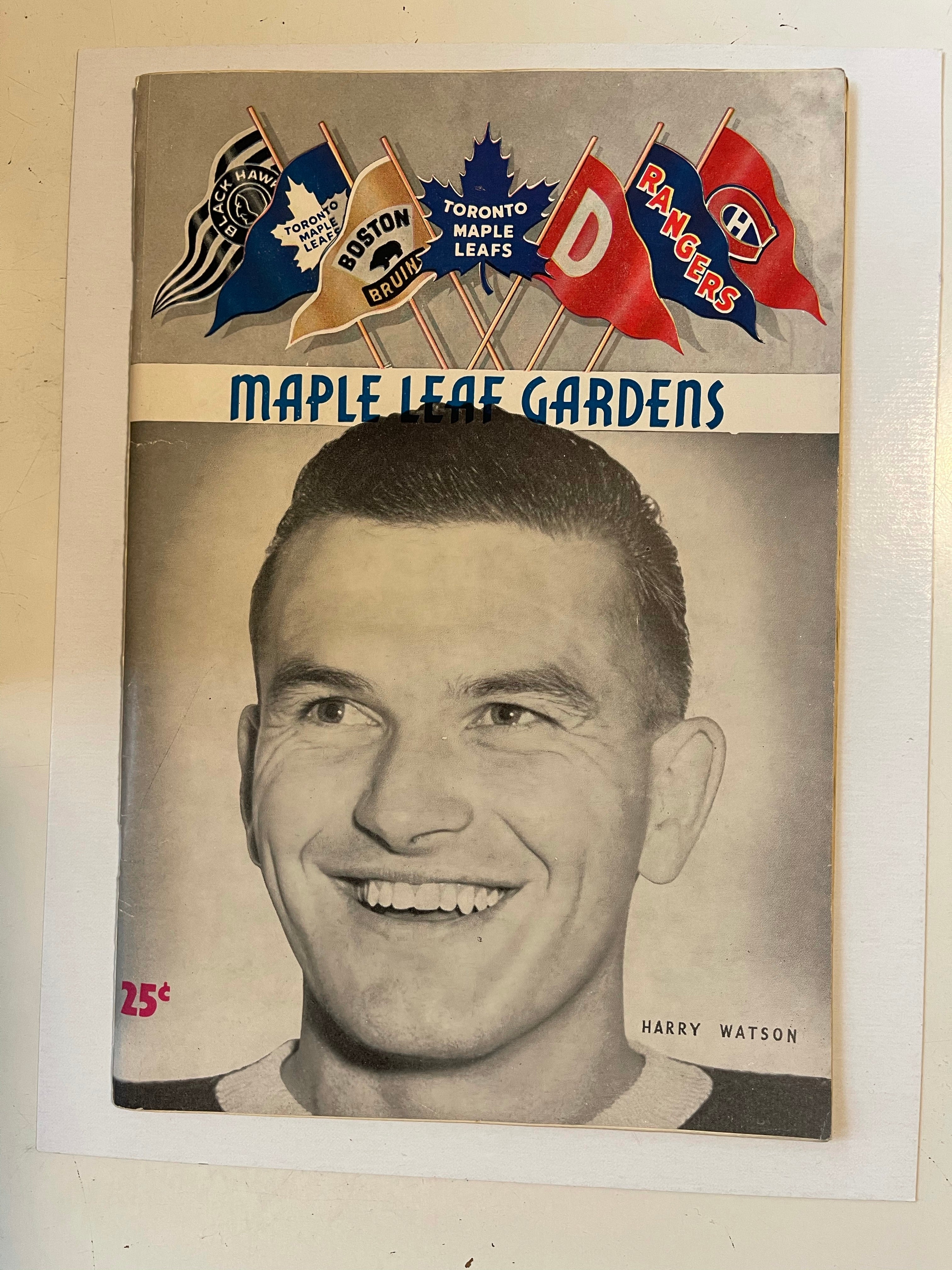 Toronto Maple Leafs hockey game program Feb.7, 1953