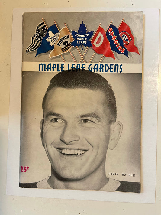 Toronto Maple Leafs hockey game program Feb.7, 1953