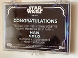 Star Wars Hans Solo rare medallion helmet insert card