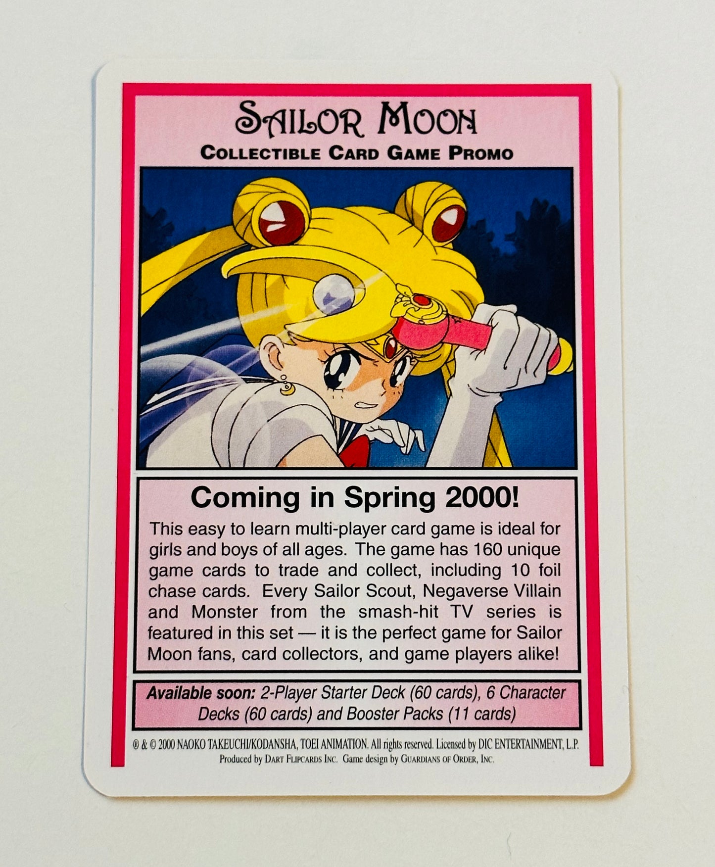 Sailor Moon rare gaming promo card from 2000