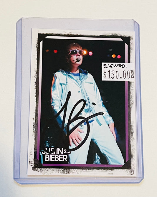 Justin Bieber autograph card with COA