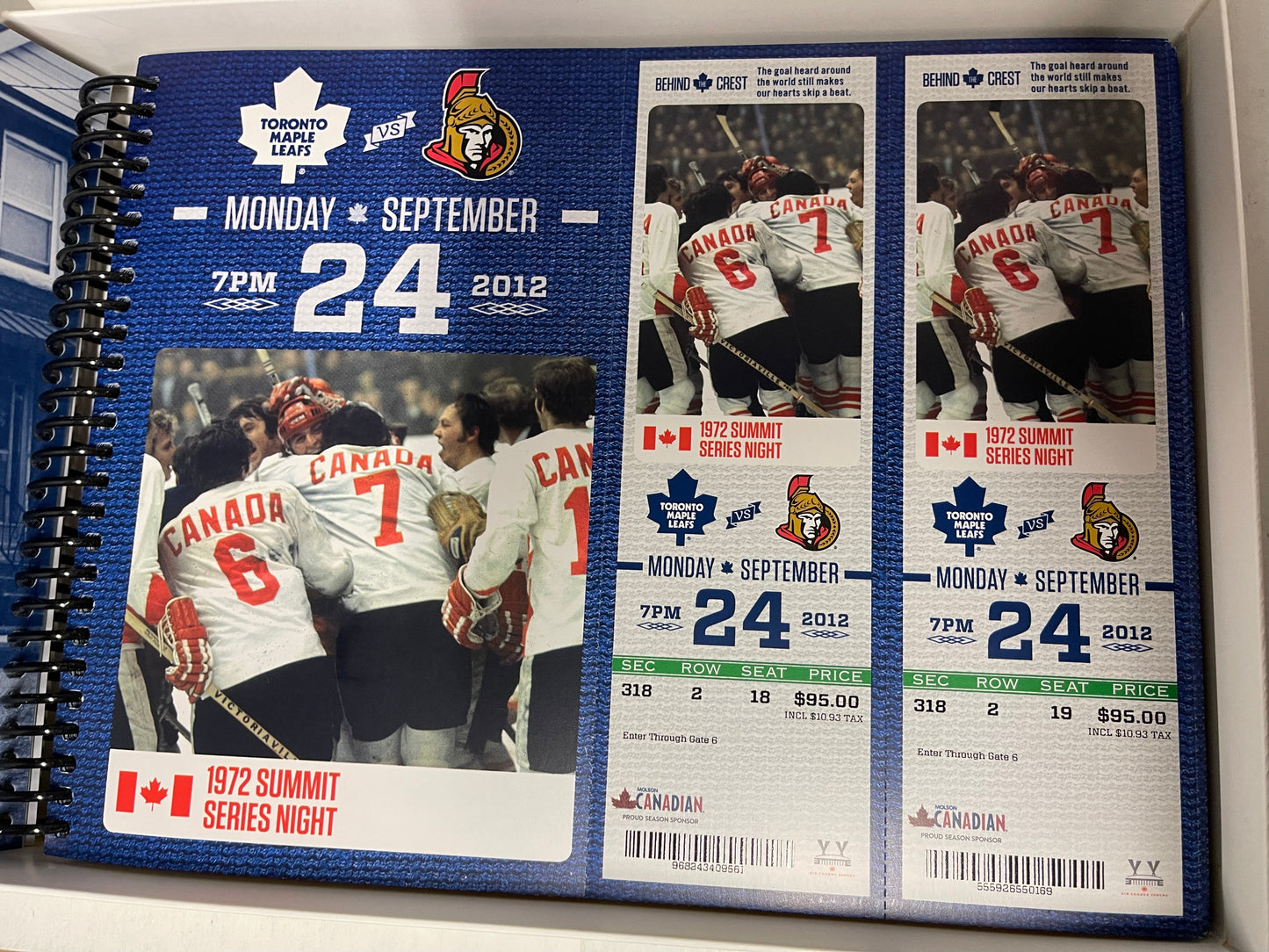 Toronto Maple Leafs hockey rare full season tickets book 2012-2013