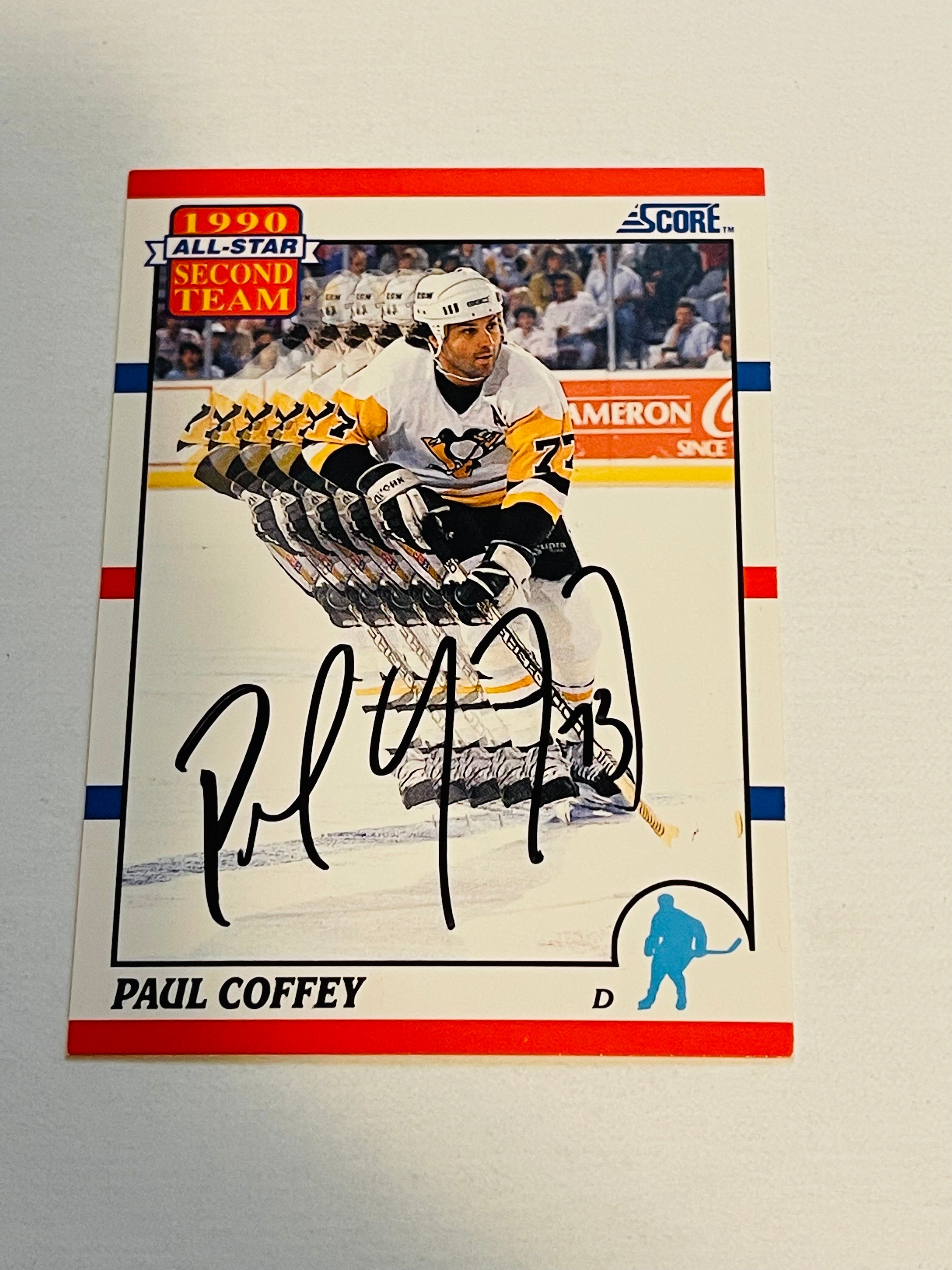 Paul Coffey autograph hockey card with COA