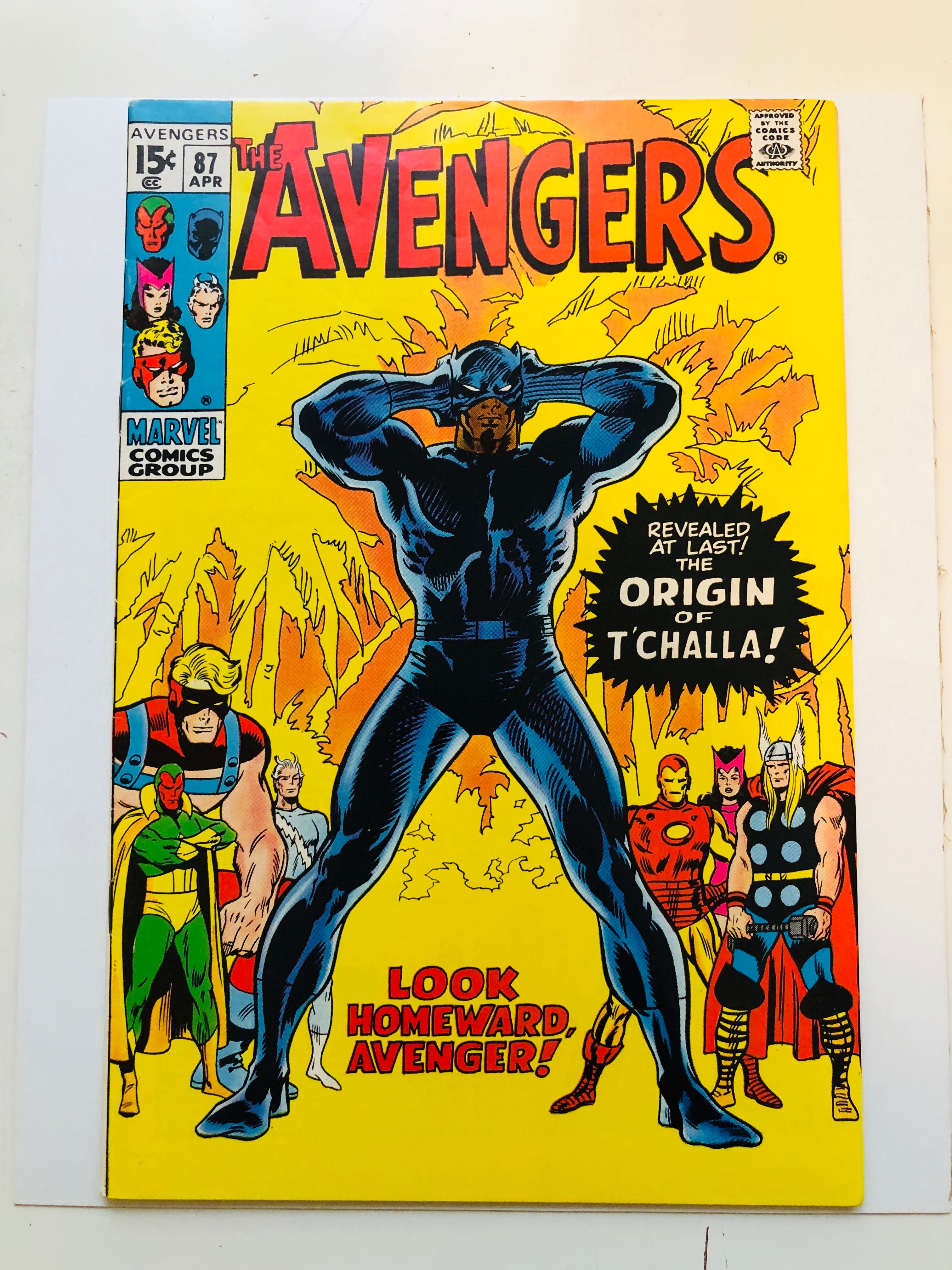Avengers #87 Black Panther origin comic book 1971