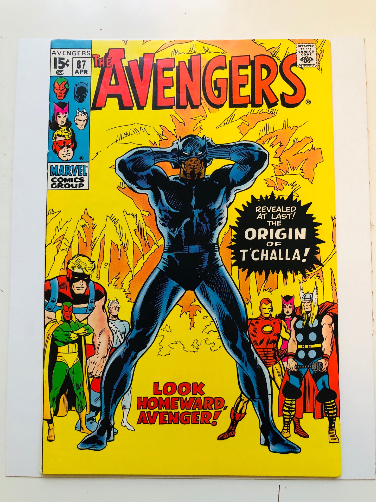 Avengers #87 Black Panther origin comic book 1971