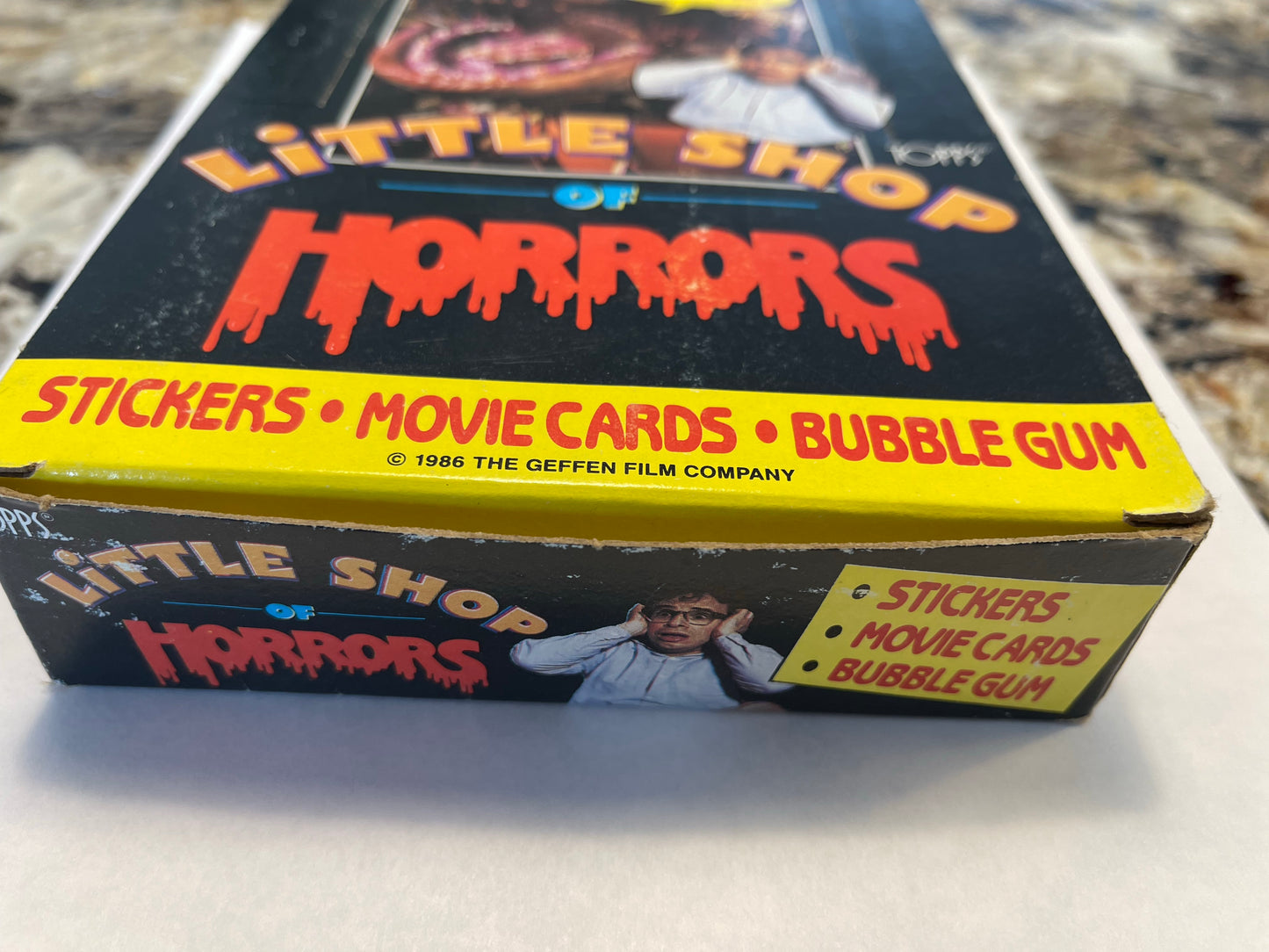 Little Shop of Horrors movie cards 36 packs box 1986