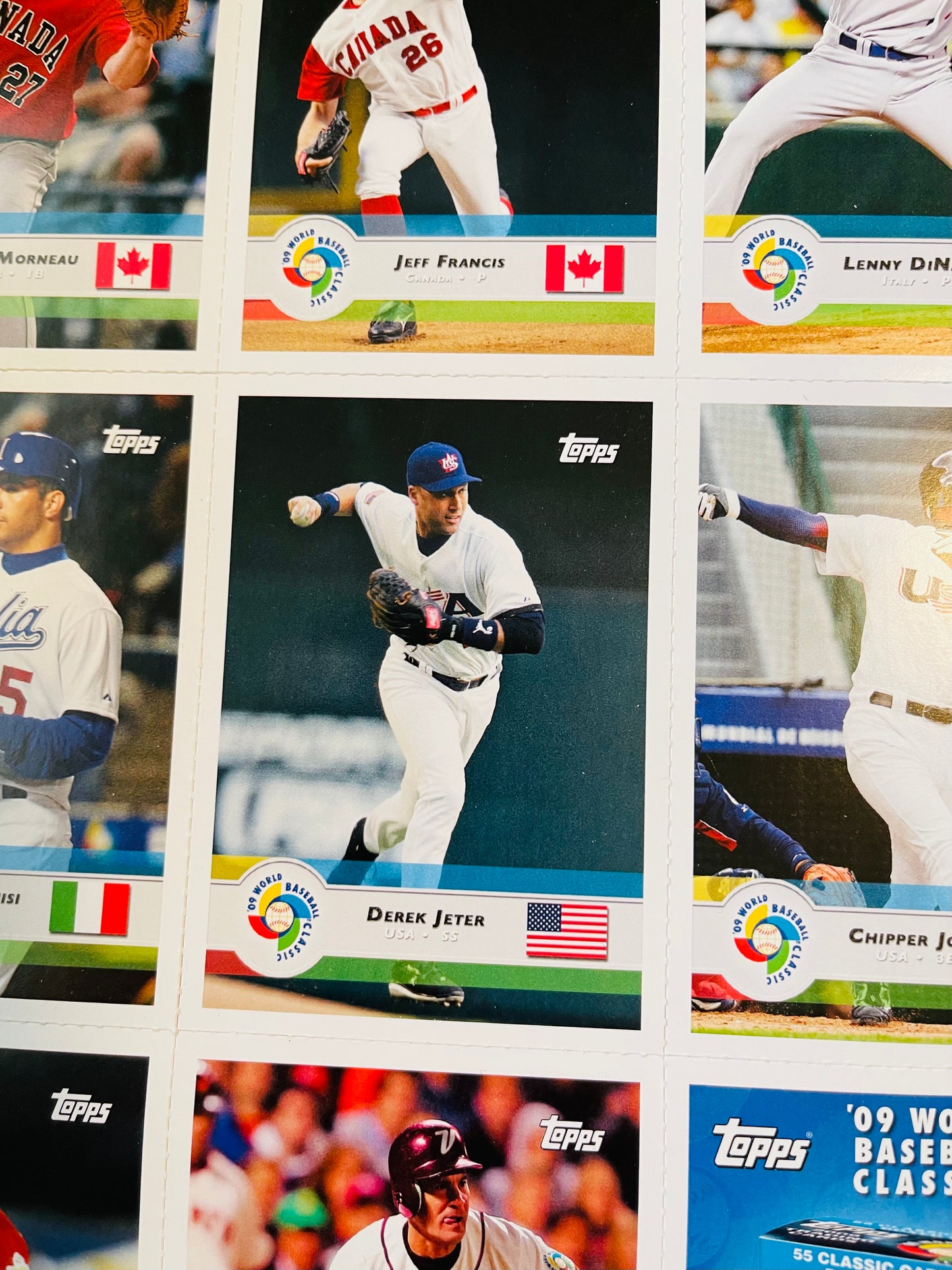 2009 Topps World baseball cards uncut sheet