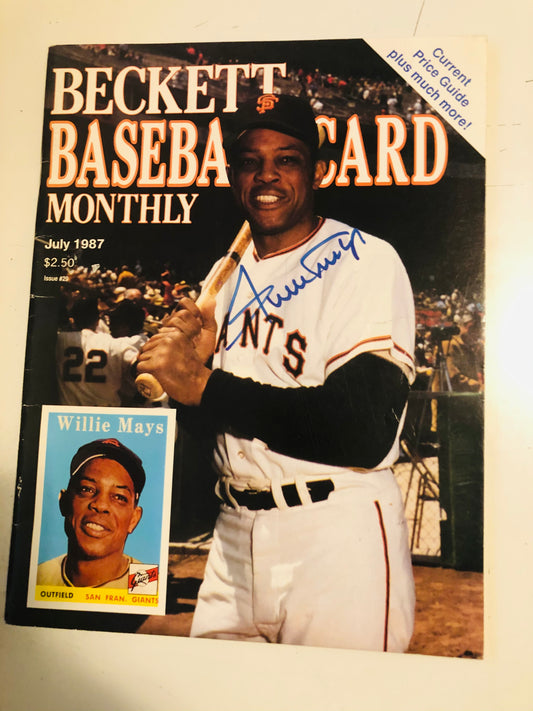 Willie Mays rare signed in person autograph Beckett magazine with COA