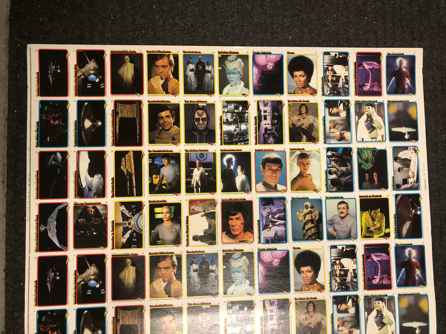 1979 Topps Star Trek movie cards rare uncut sheet