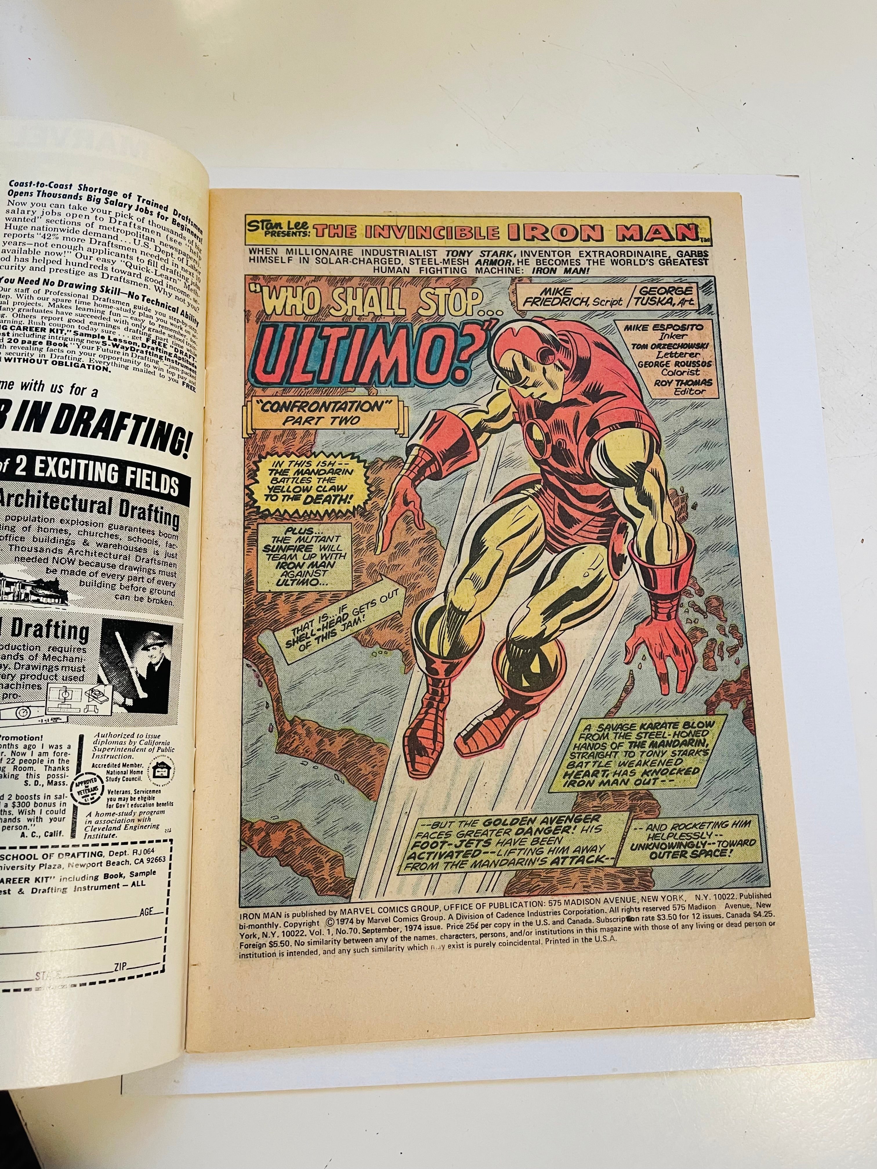 Iron Man #70 high grade VF condition comic book