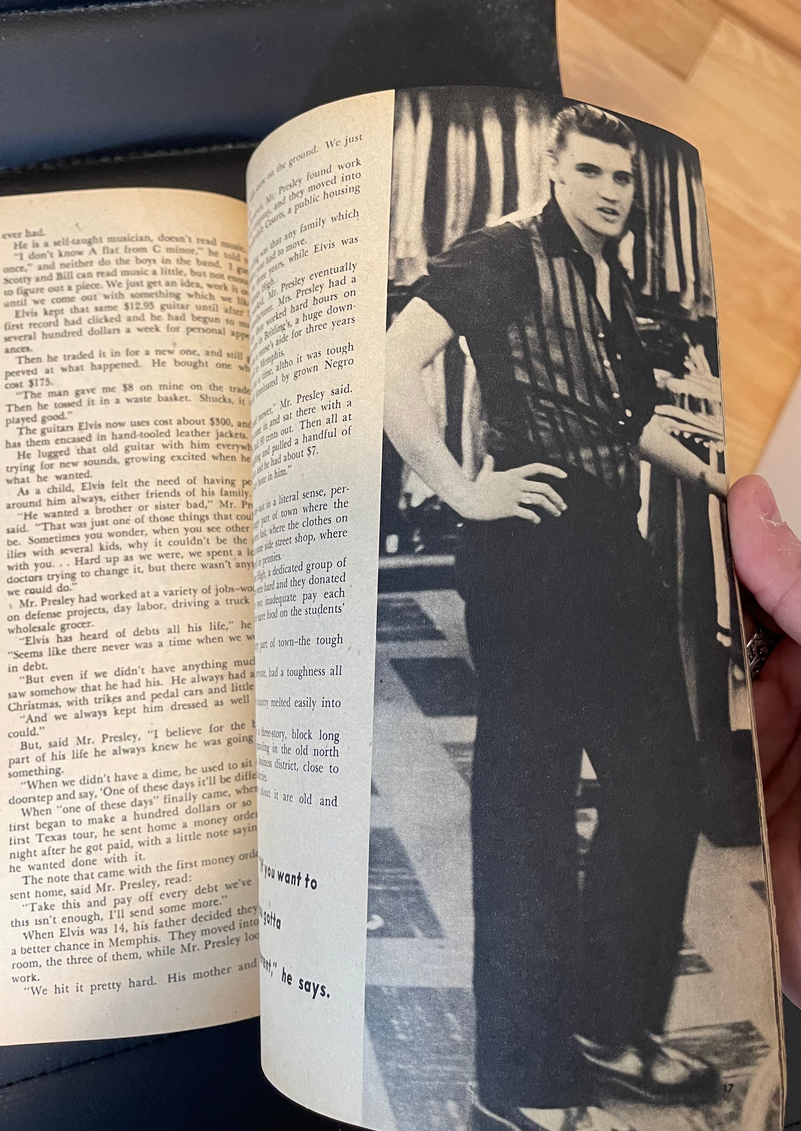 Elvis Speaks rare vintage movie star magazine 1956