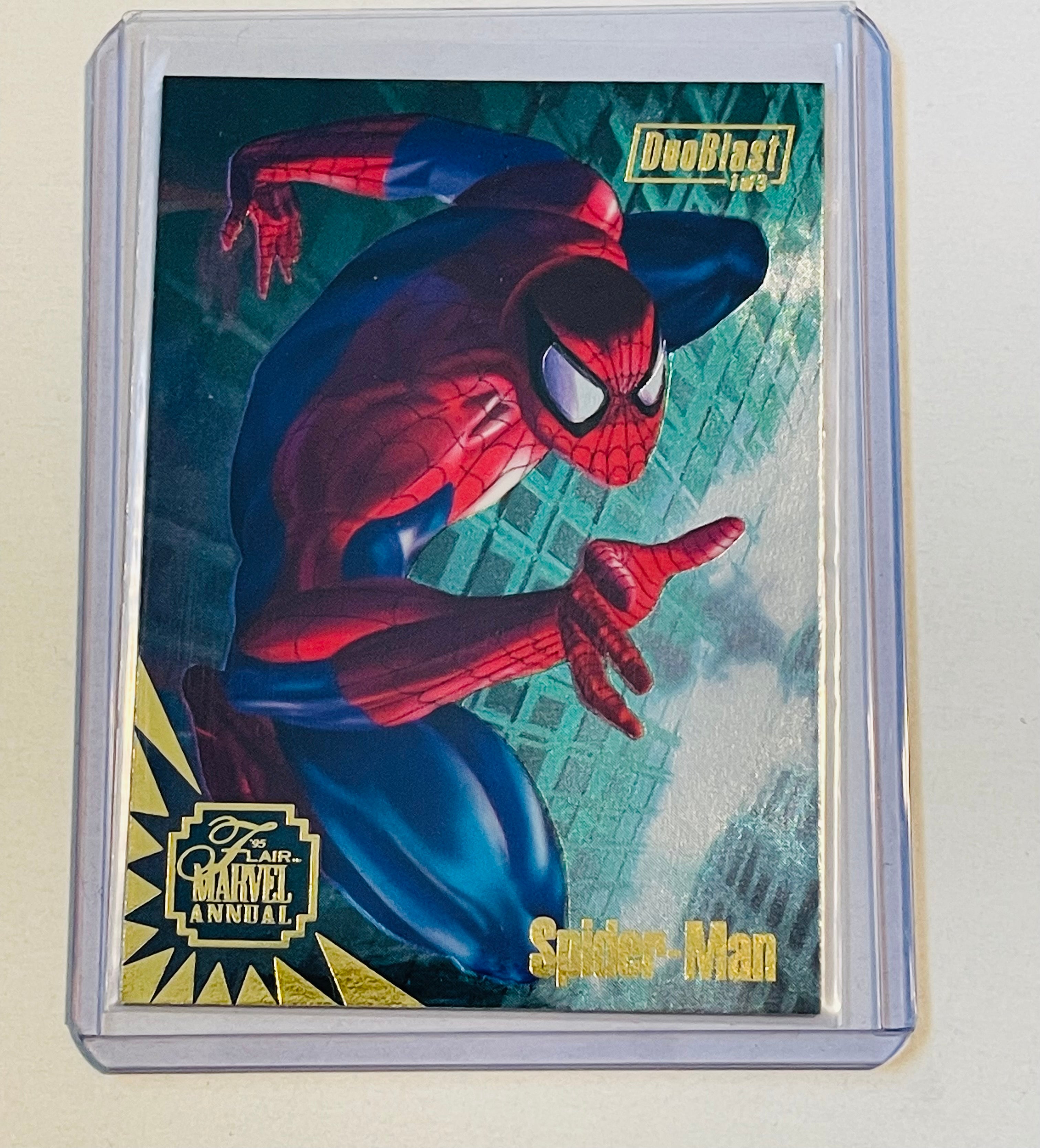 Spider-Man Fleer Marvel Annual foil doublast doubles sided insert card 1995