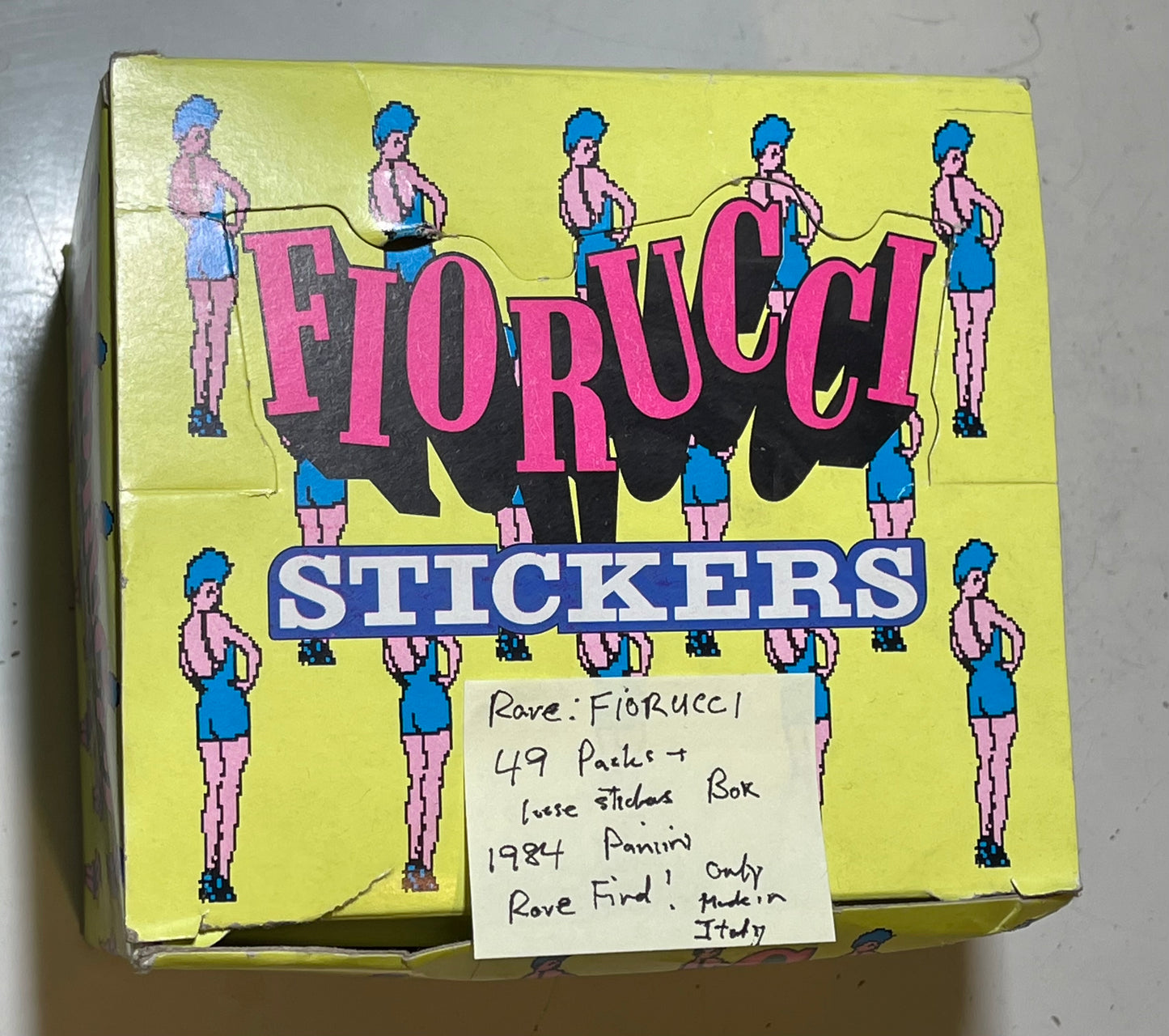 Fiorucci stickers Panini 49 packs rare box 1984