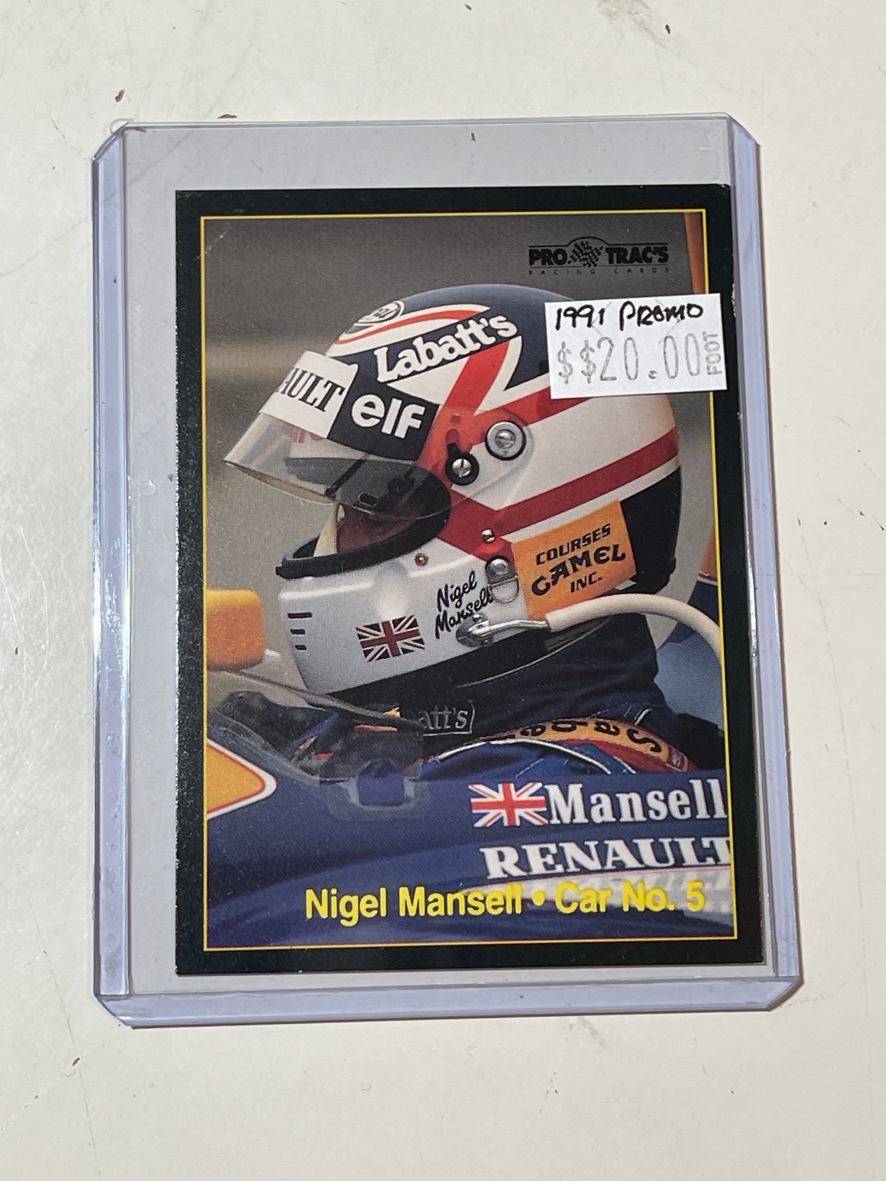 Formula 1 rare ad sheet with Mansell cards 1990
