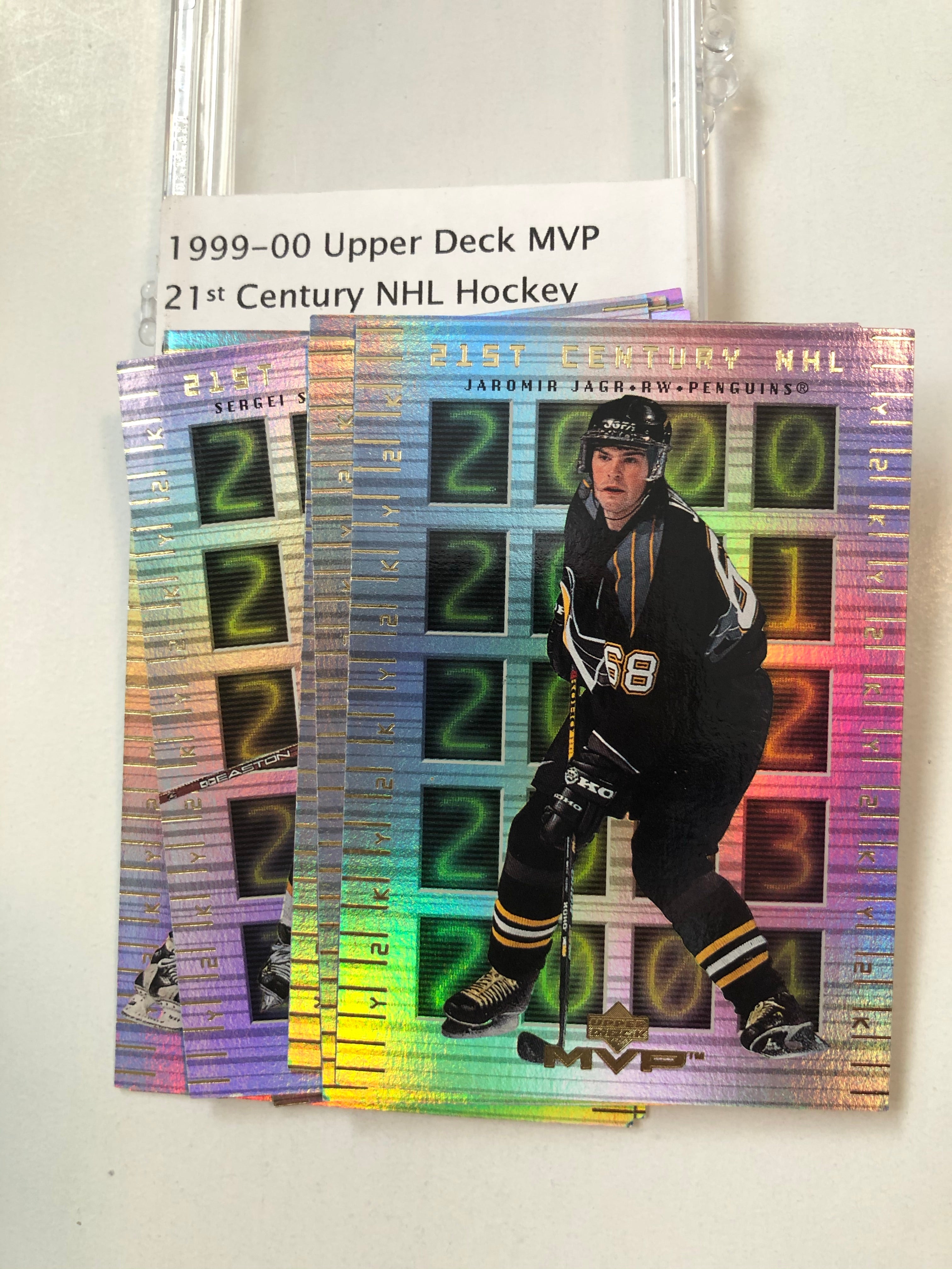 1999 Upper Deck MVP 21st century foil hockey cards insert set