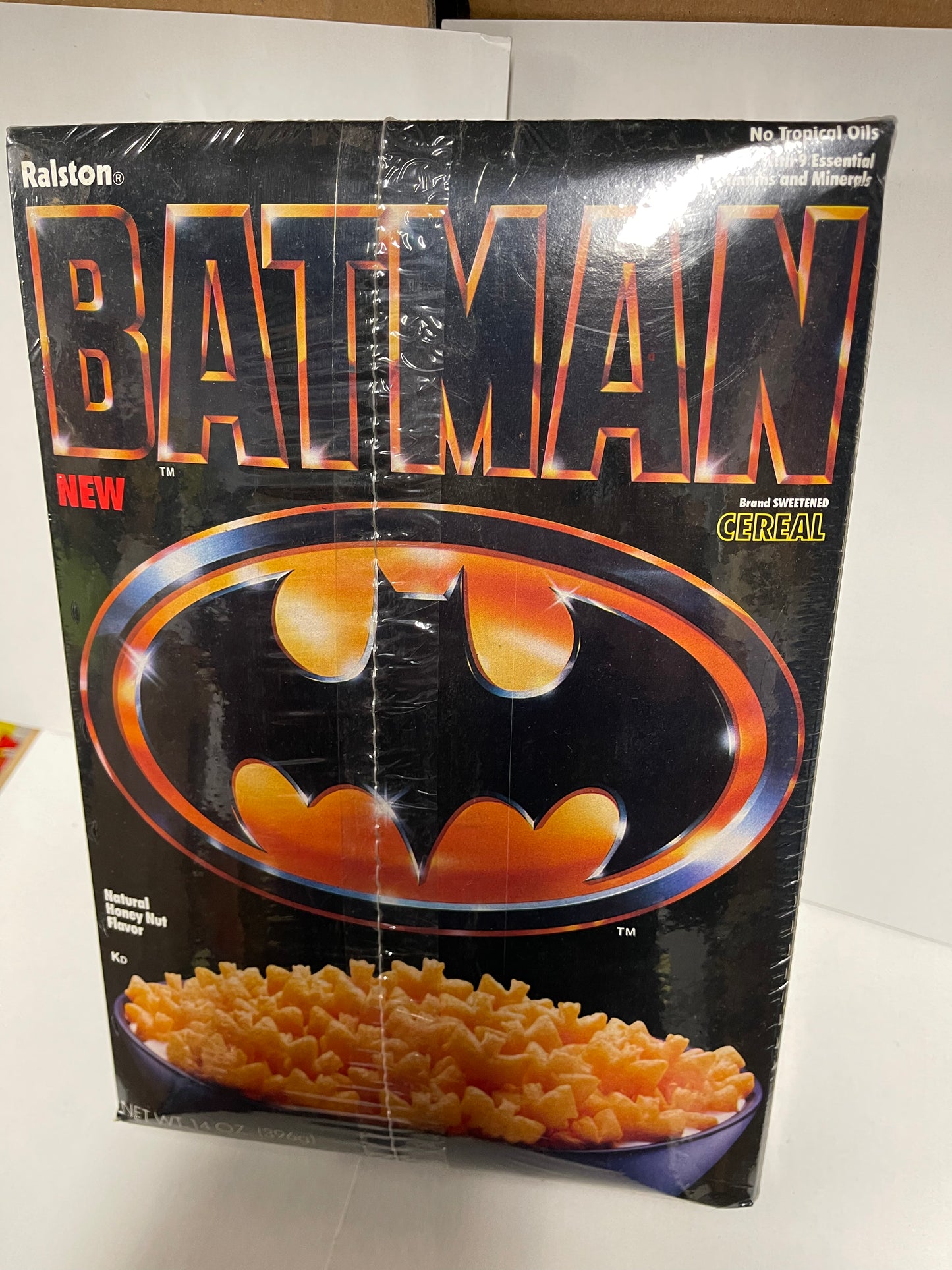 Batman movie rare cereal box with Batman bank 1989