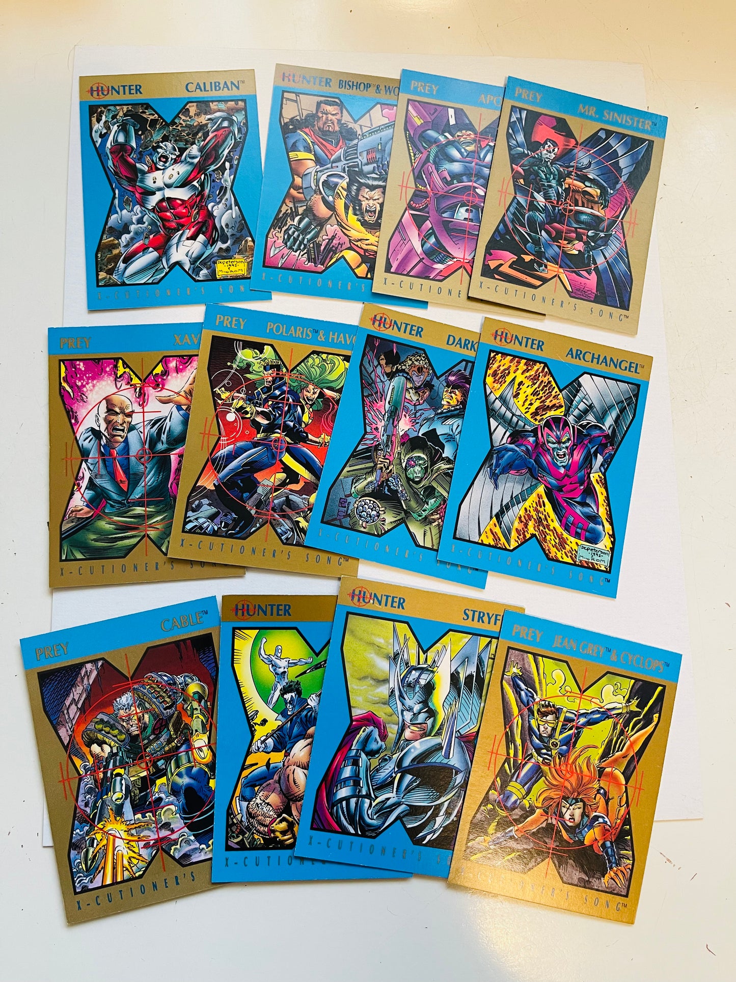 X-Men Marvel rare insert set 1992