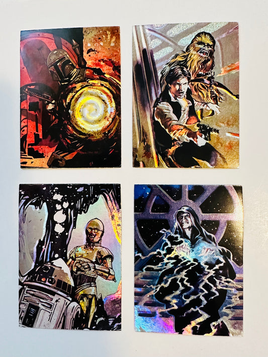 Star Wars Finest 4 cards foil inserts set 1996