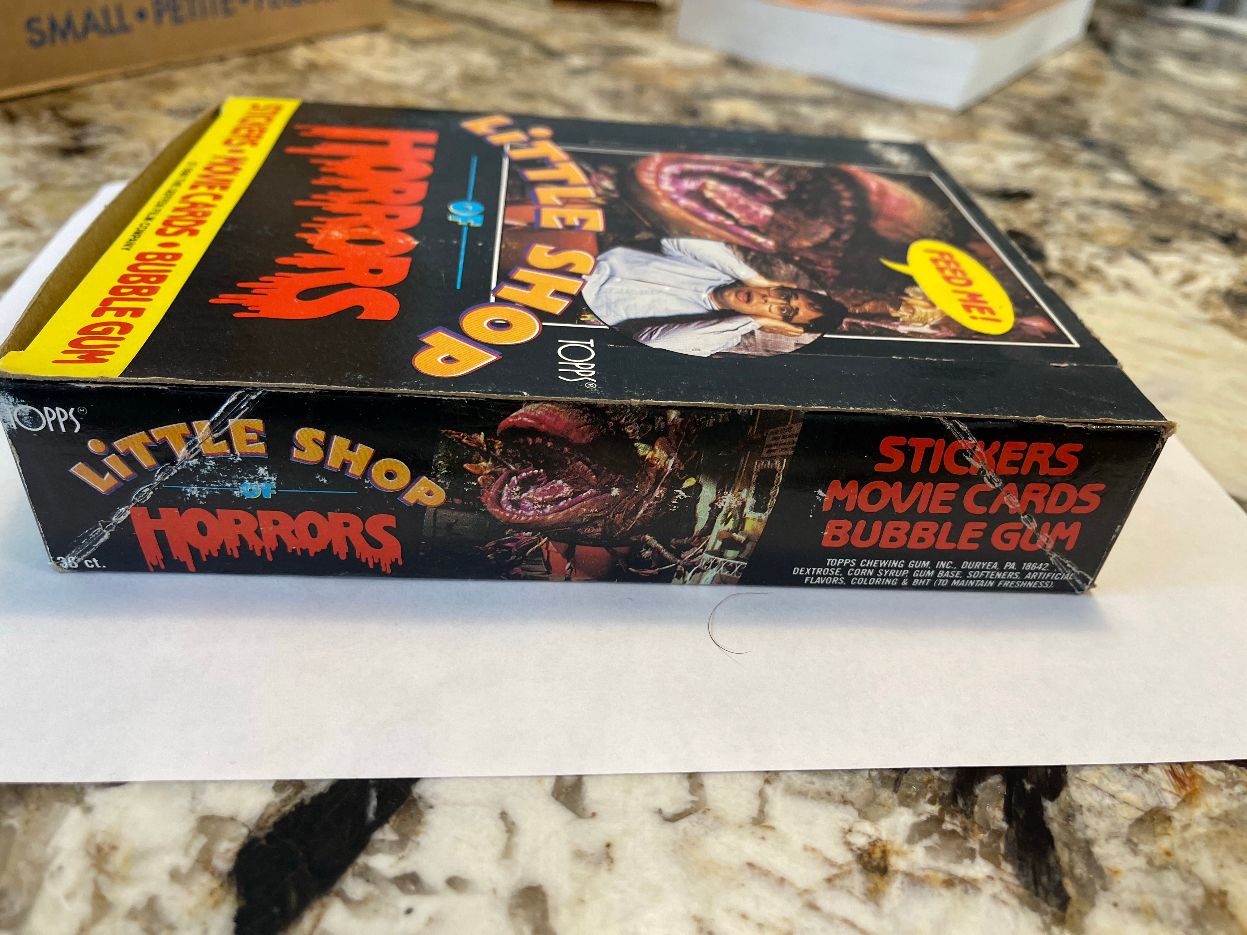 Little Shop of Horrors movie cards 36 packs box 1986