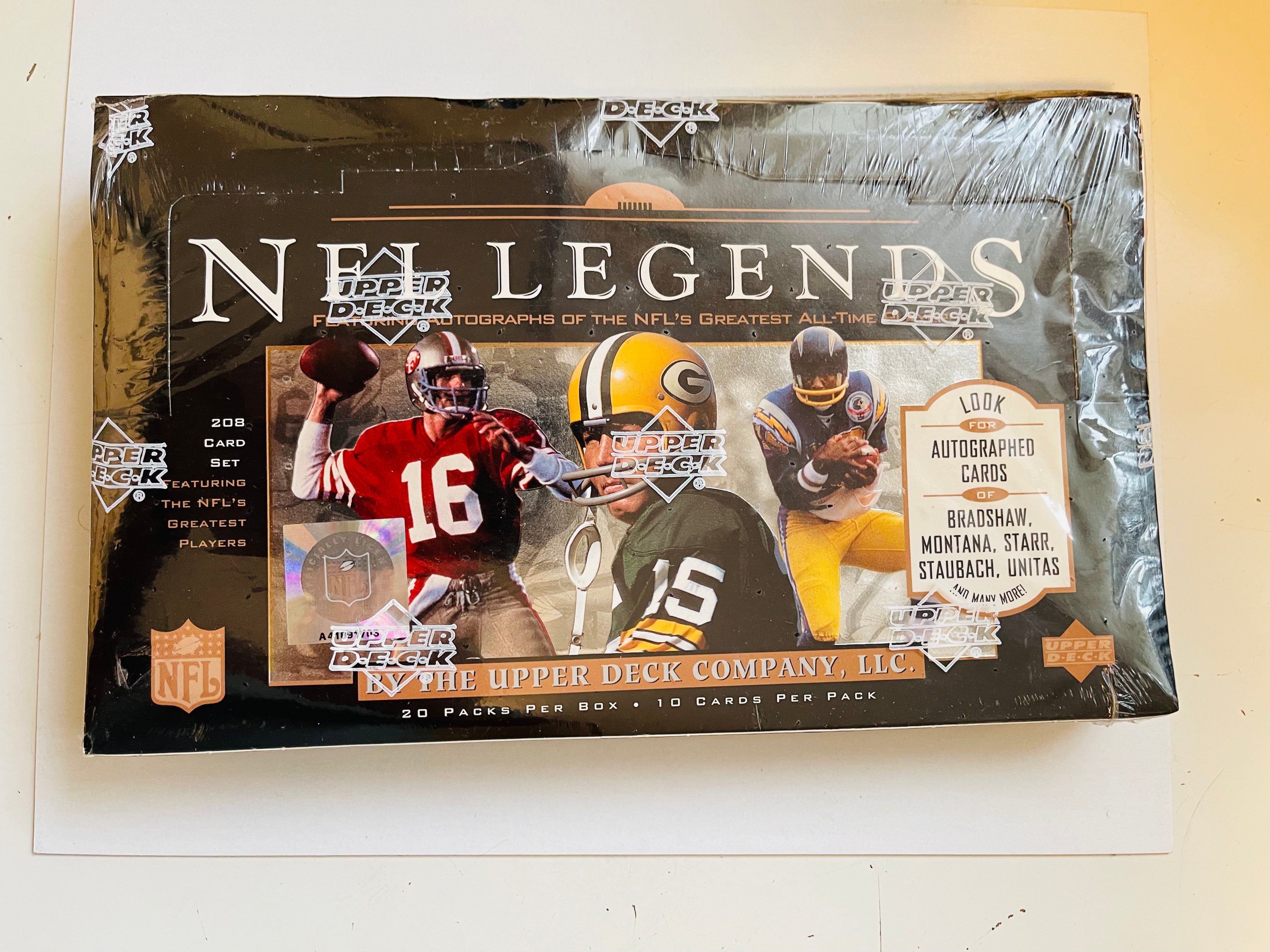 NFL legends cards rare football factory sealed box 1997