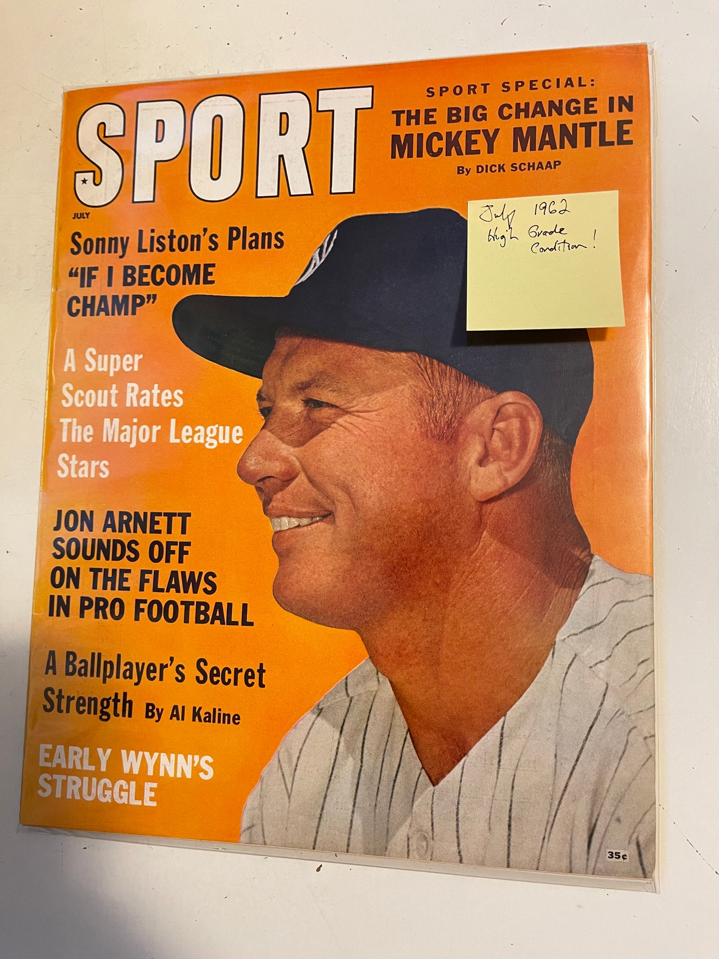 Mickey Mantle baseball Sport high grade full magazine (no Label) 1962