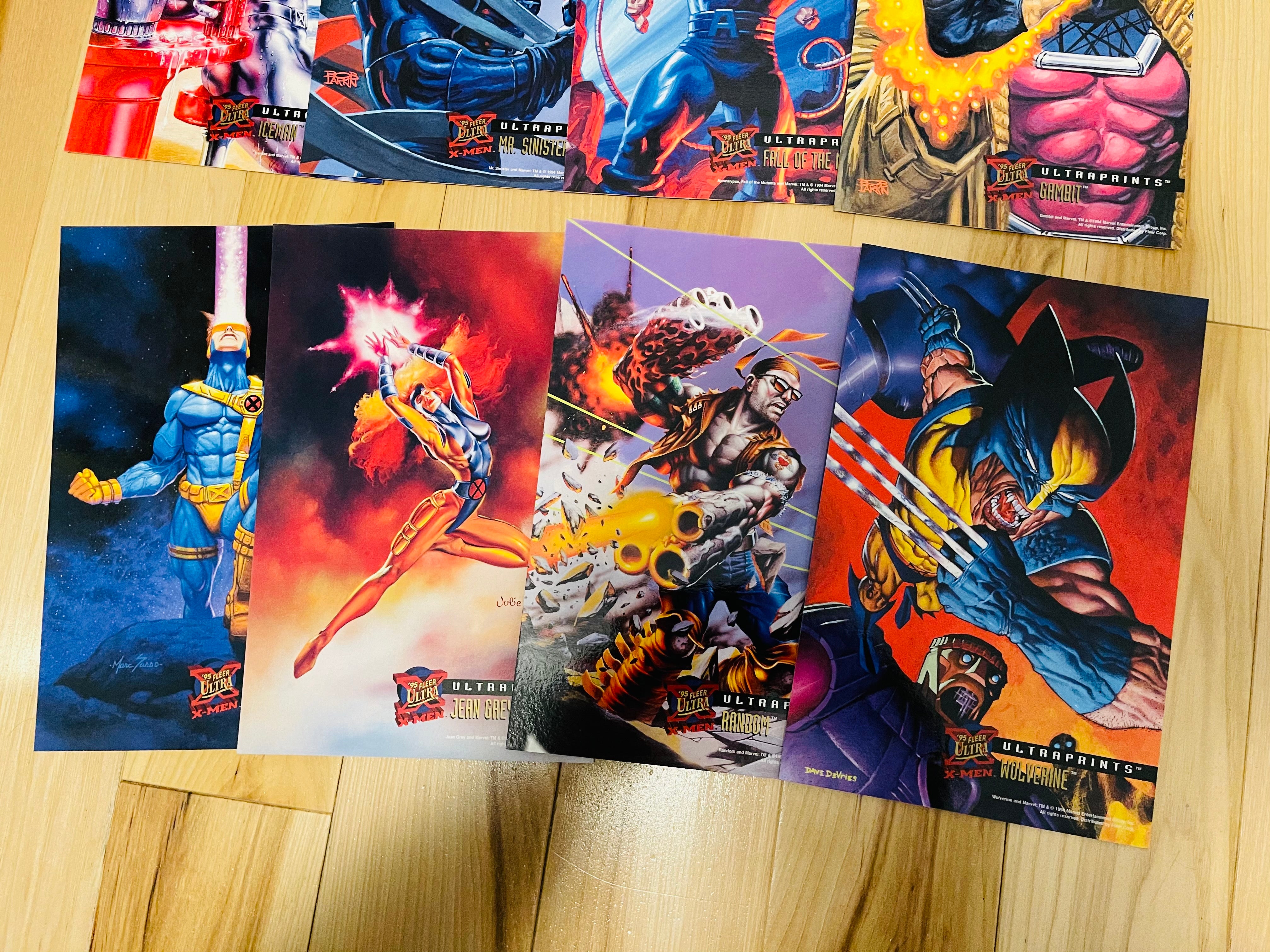 X-Men Fleer Ultraprint comic cards 8x10 set 1994