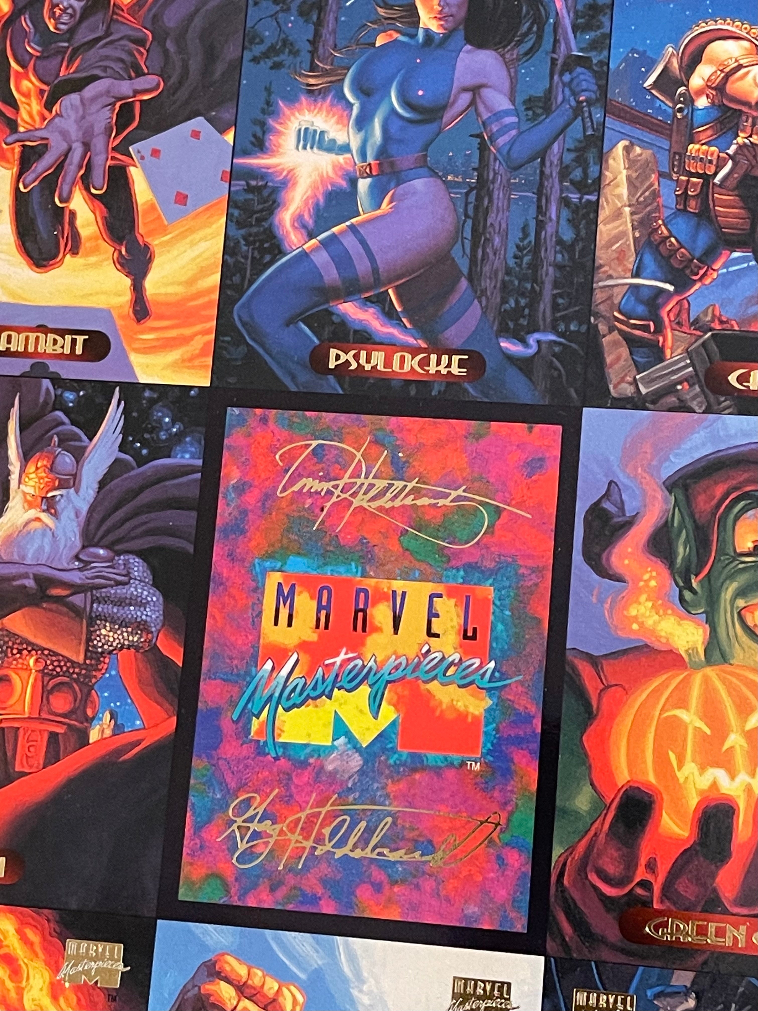 Marvel Masterpieces rare National convention issued uncut cards sheet Marvel Masterpieces rare National convention issued uncut cards sheet