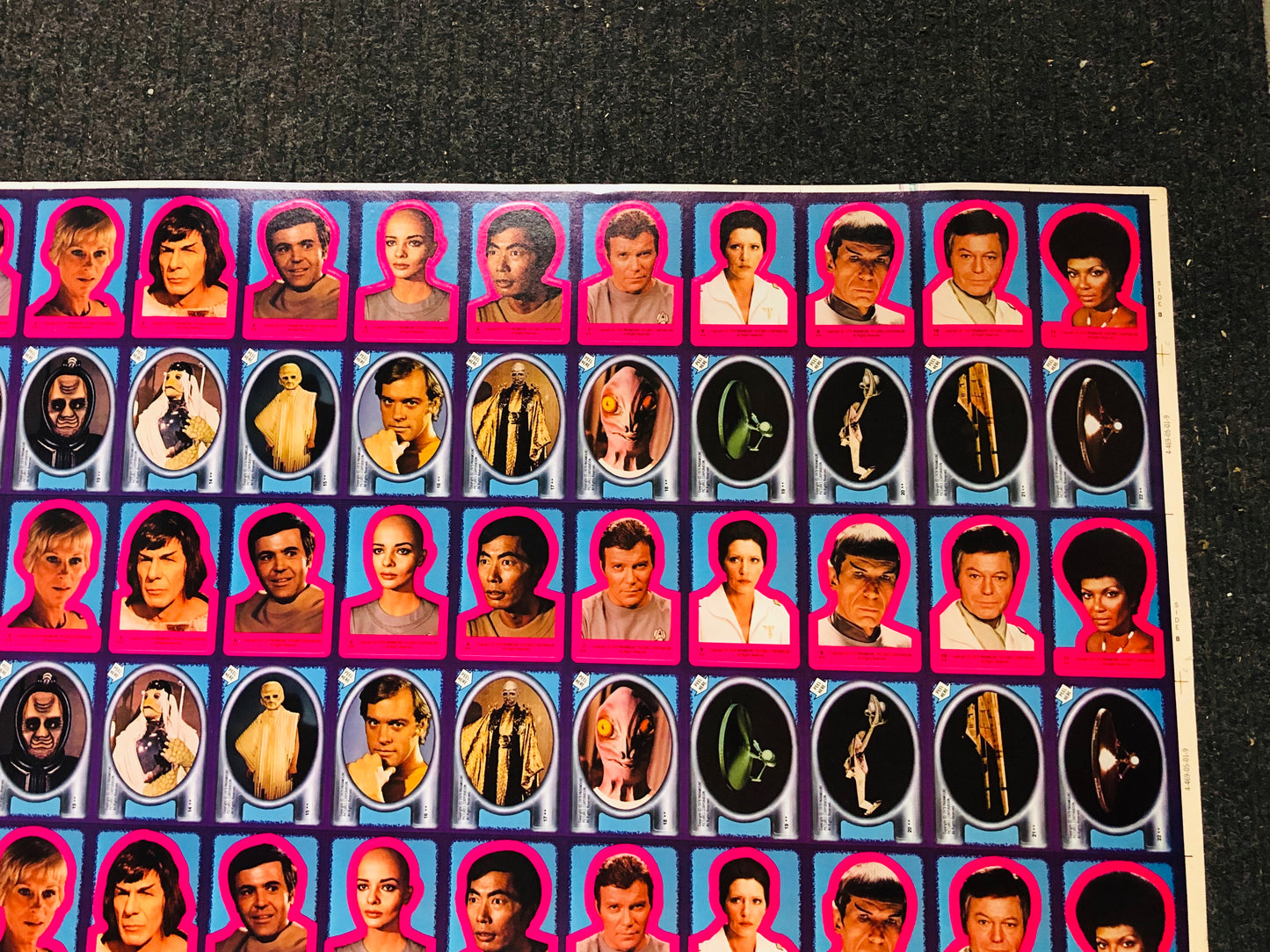 1979 Star Trek movie stickers uncut sheet