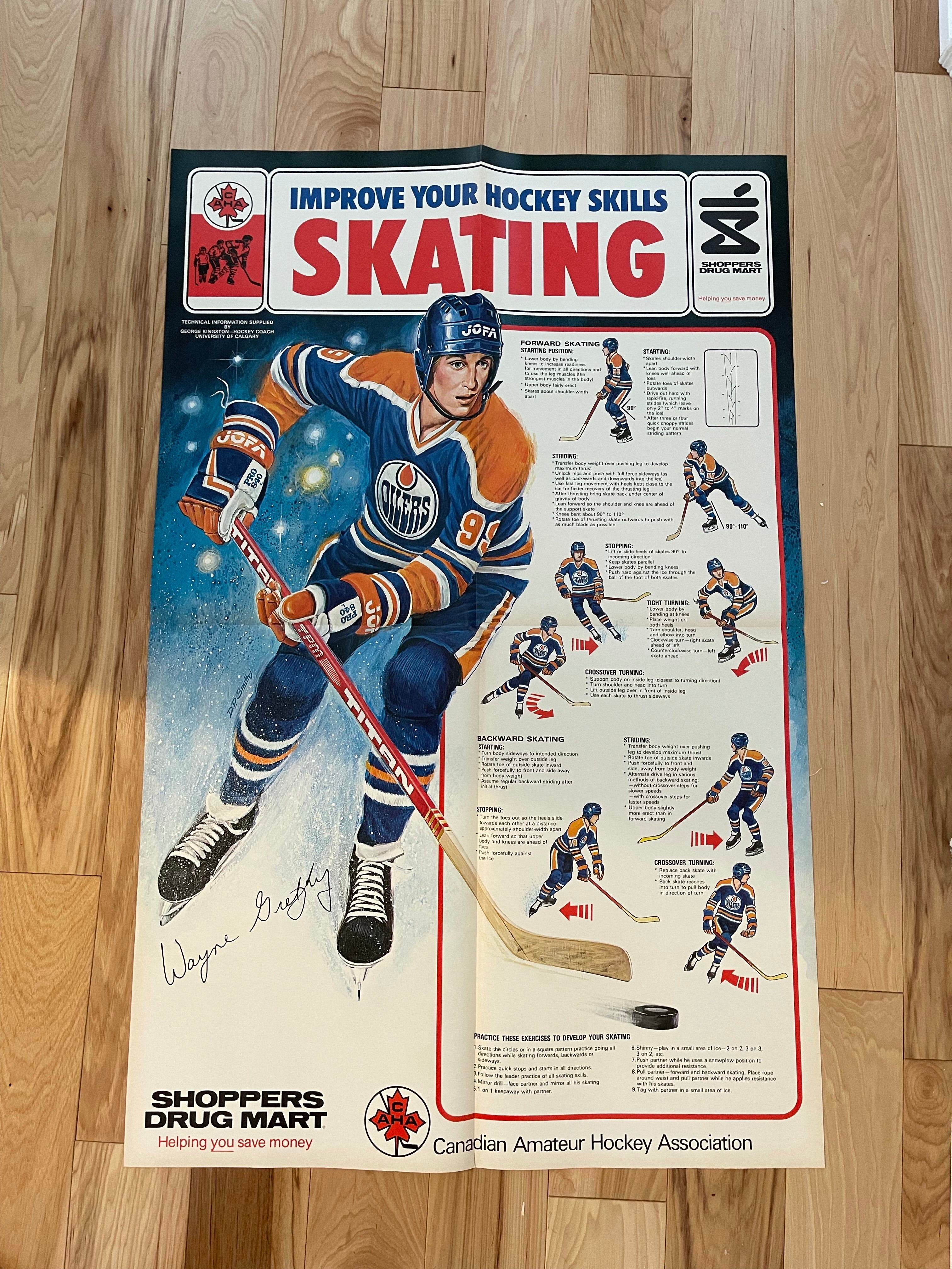 Wayne Gretzky Shoppers Drug Mart Hockey skills large poster 1981