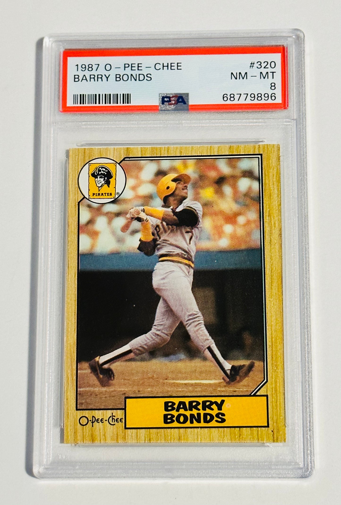 1987 Opc Topps Barry Bonds PSA 8 rookie card