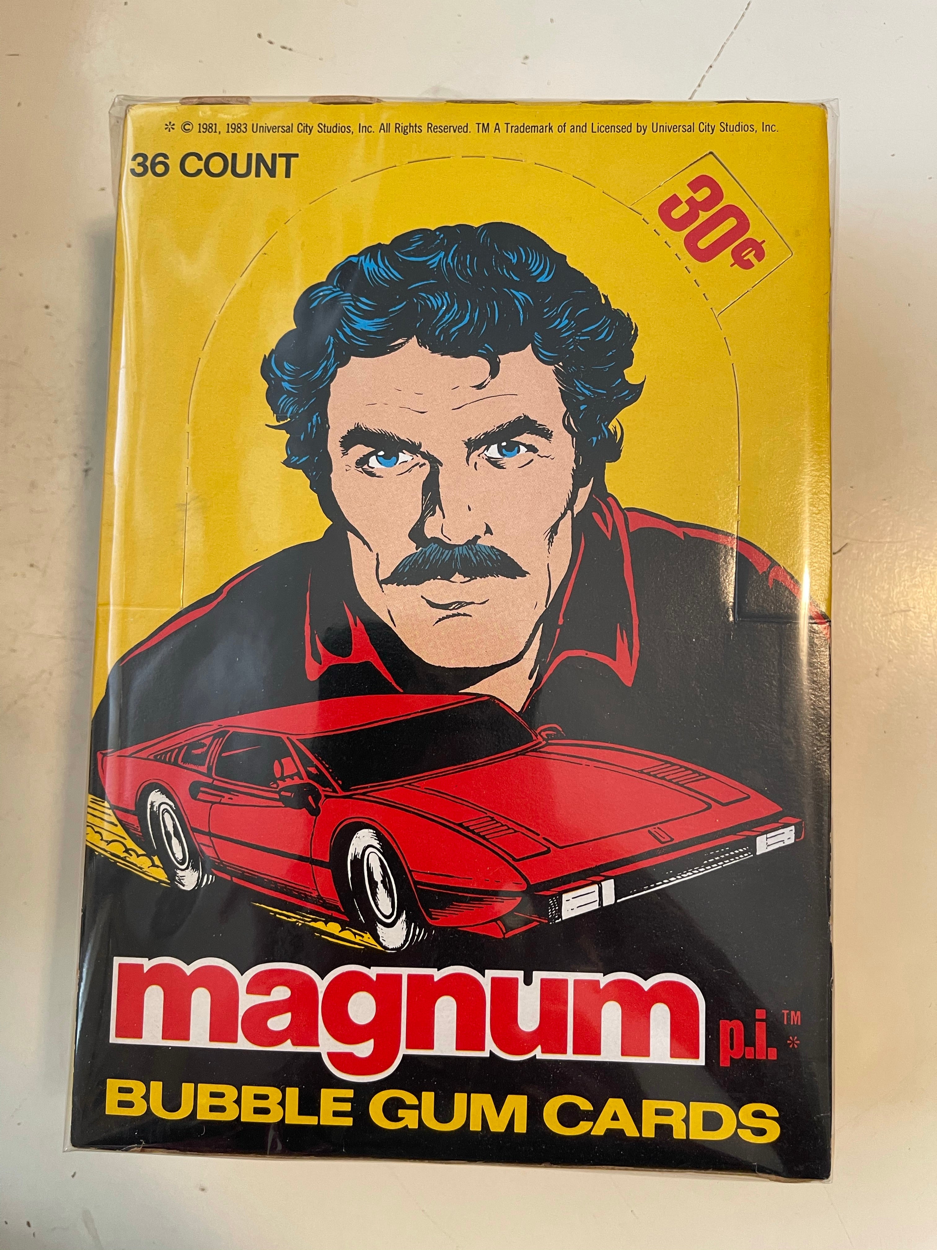 Magnum PI TV show cards rare 36 packs unopened box 1983