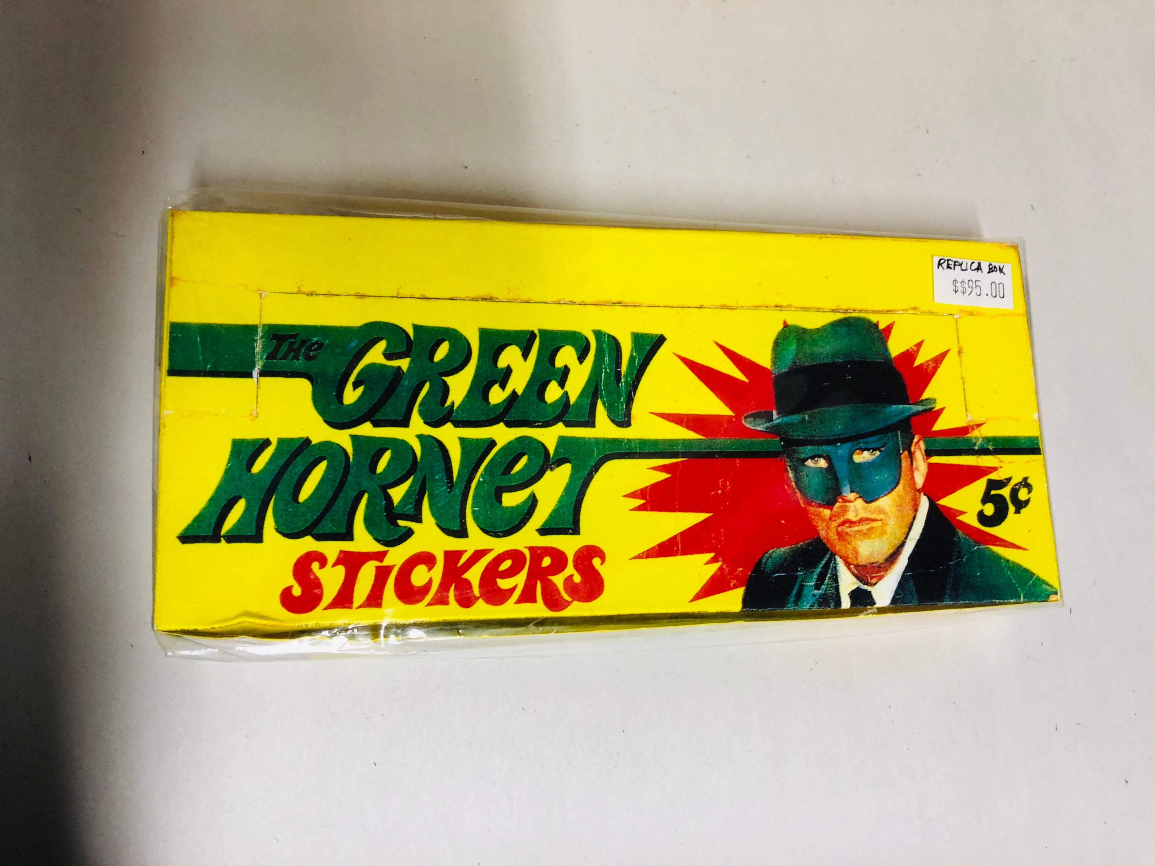 Green Hornet TV show rare replica stickers empty display box
