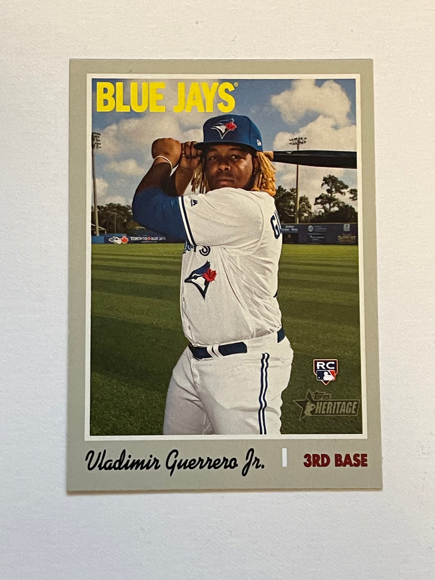 Vladimir Guerrero jr Topps Heritage rookie card