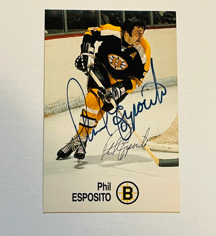 PHIL ESPOSITO AUTOGRAPHED BOSTON BRUINS THROWBACK JERSEY JSA