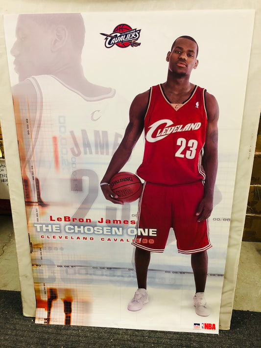 LeBron James The Chose One rare original rookie year vintage poster 2003