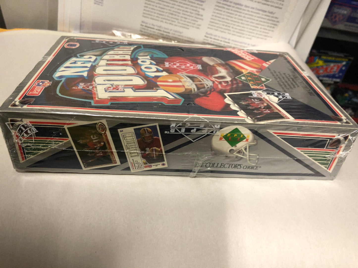 1991 Upper Deck Football cards first year 36 packs box