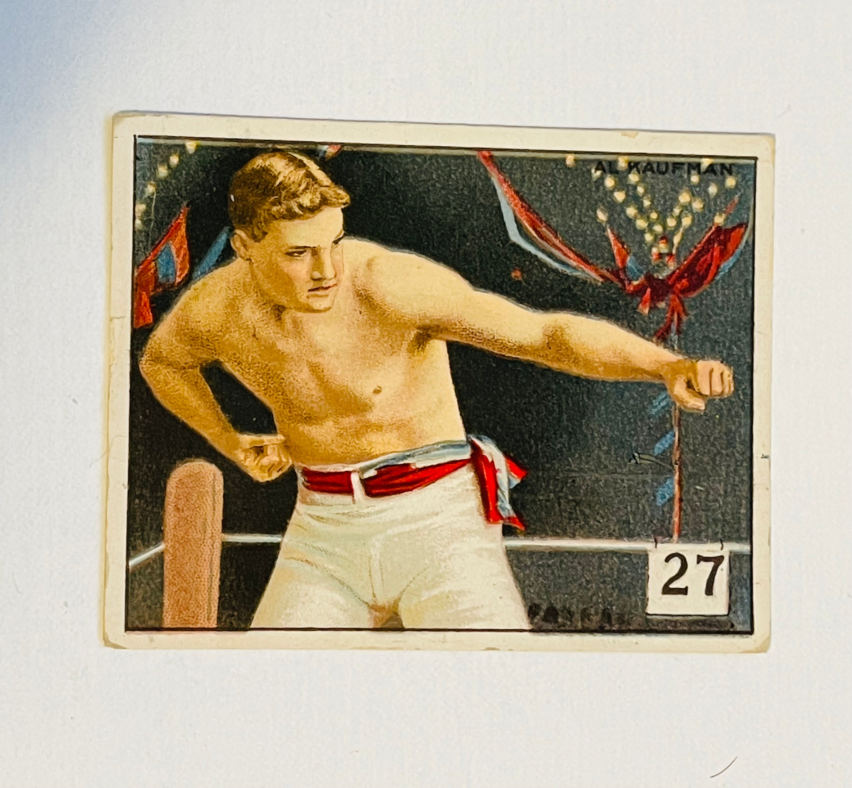 Boxing Al Kaufman rare Honest longcut cigarette boxing card