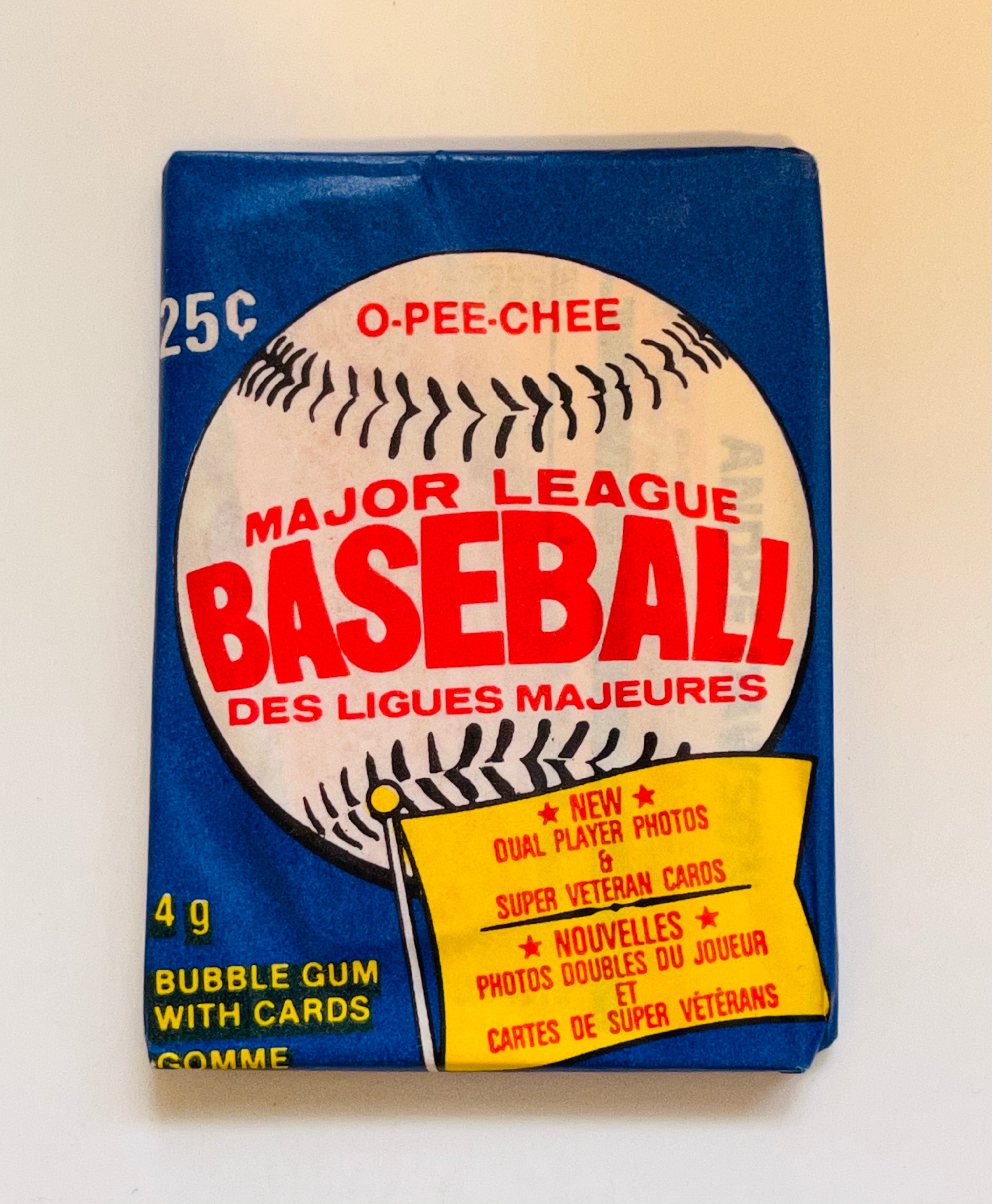 1983 opc baseball cards rare Canadian version cards sealed pack