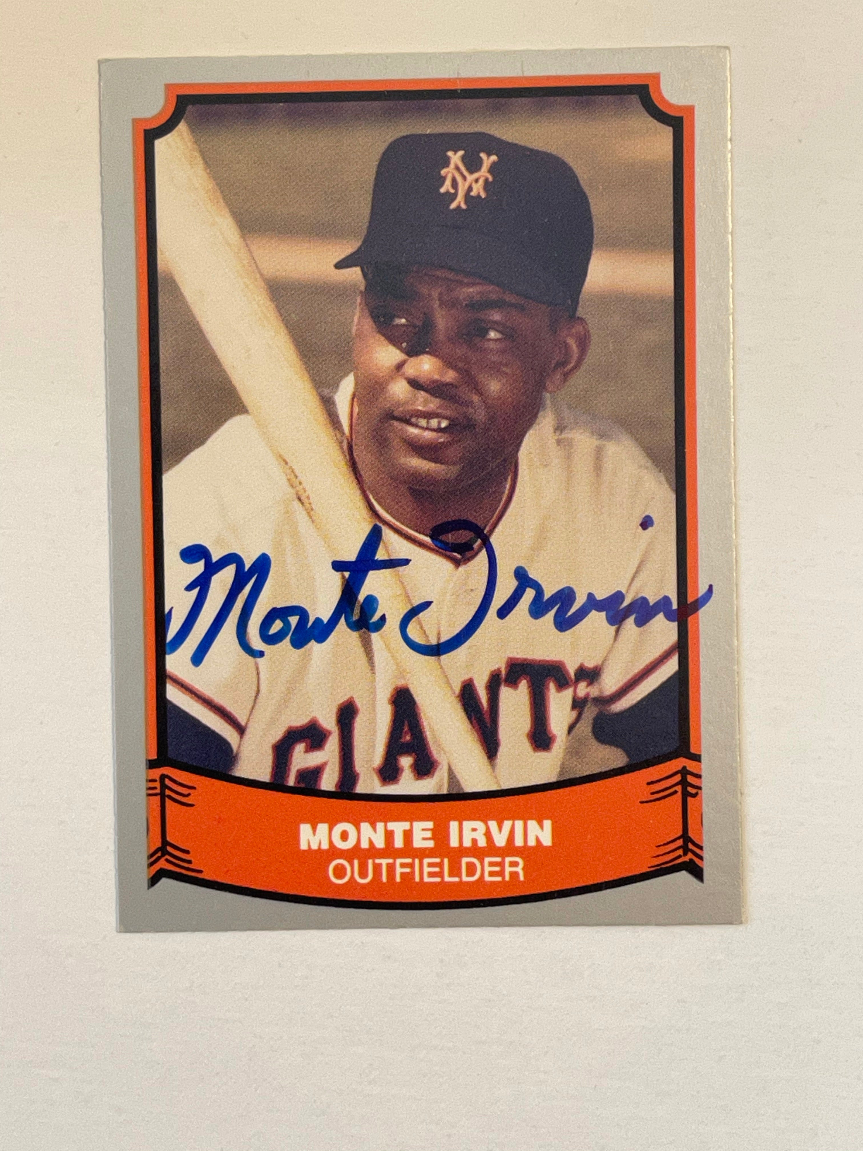 Monte Irvin rare autograph baseball card with COA