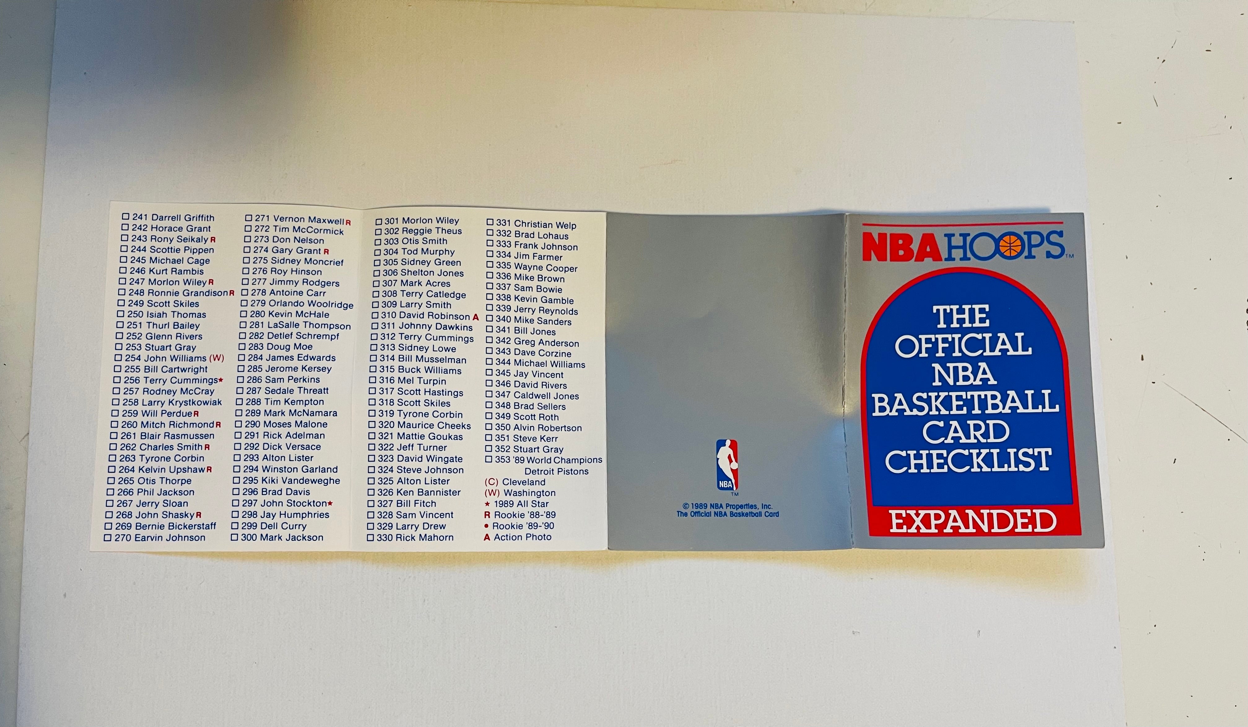 Hoops basketball rare expanded redemption checklist 1989