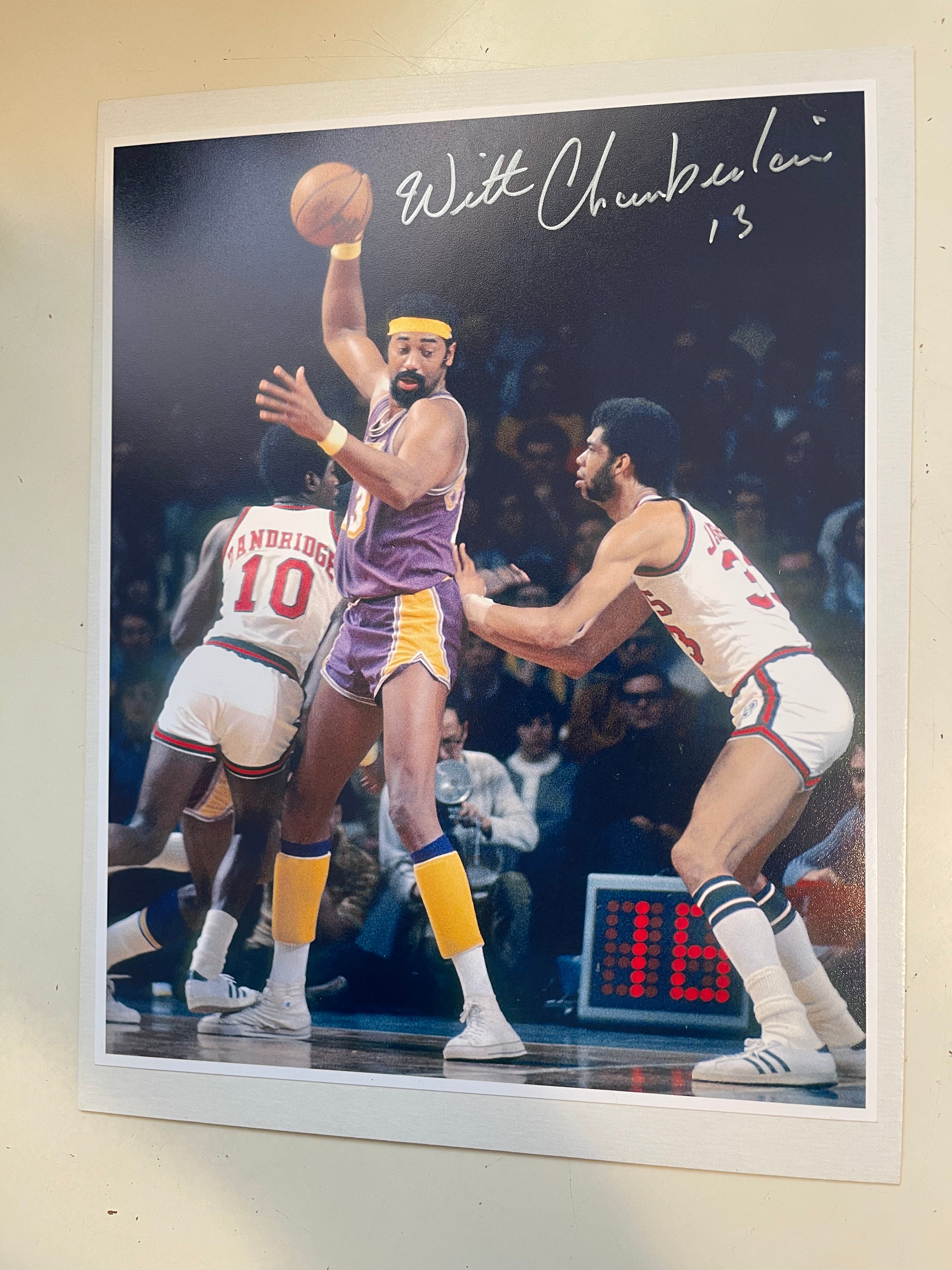 Wilt Chamberlain basketball legend autograph 8x10 photo with COA
