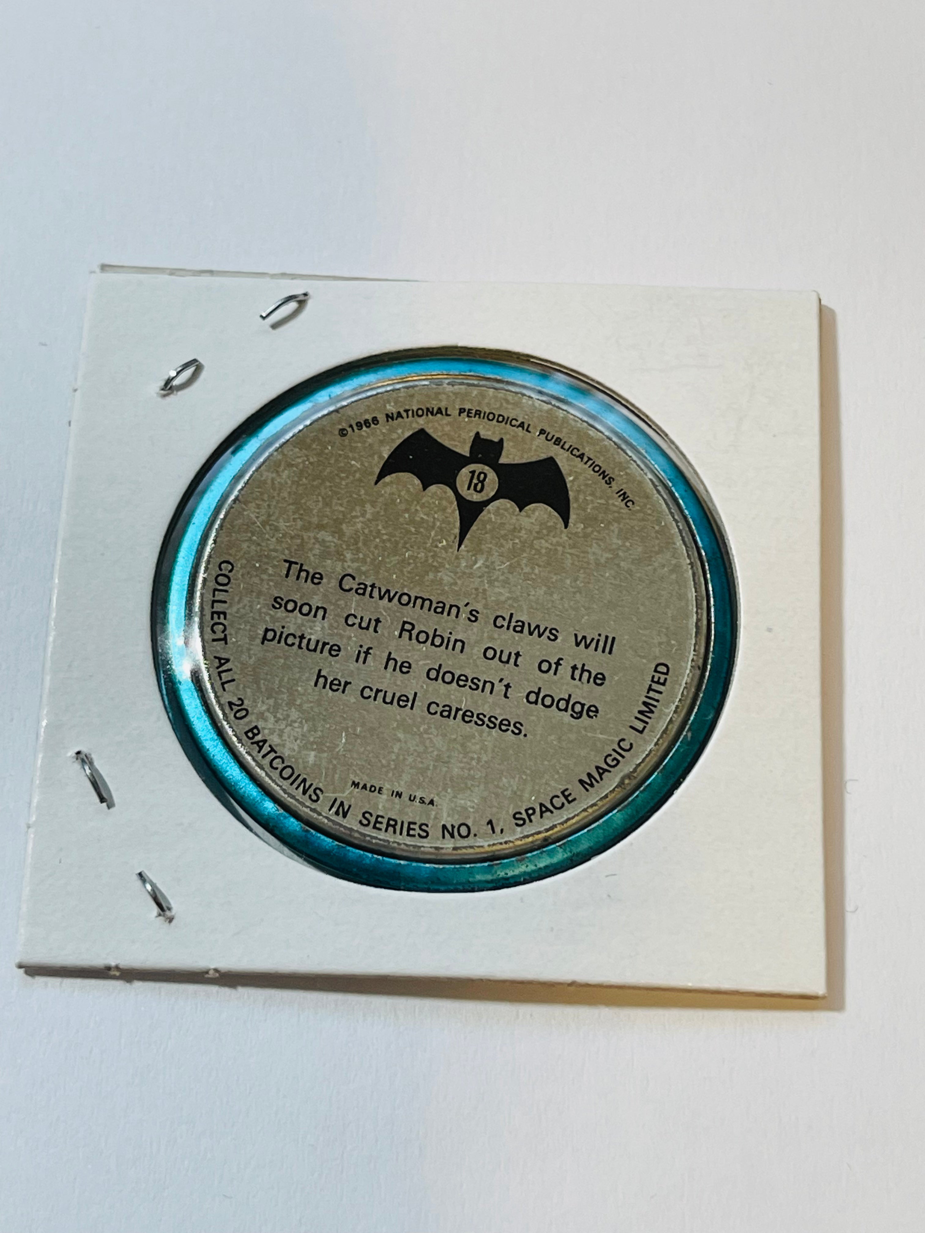 Batman rare Robin and catwoman metal coin 1966