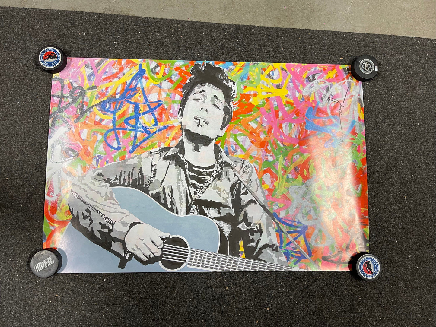 Bob Dylan Mr.Brainwash rare graffiti limited edition poster 2011