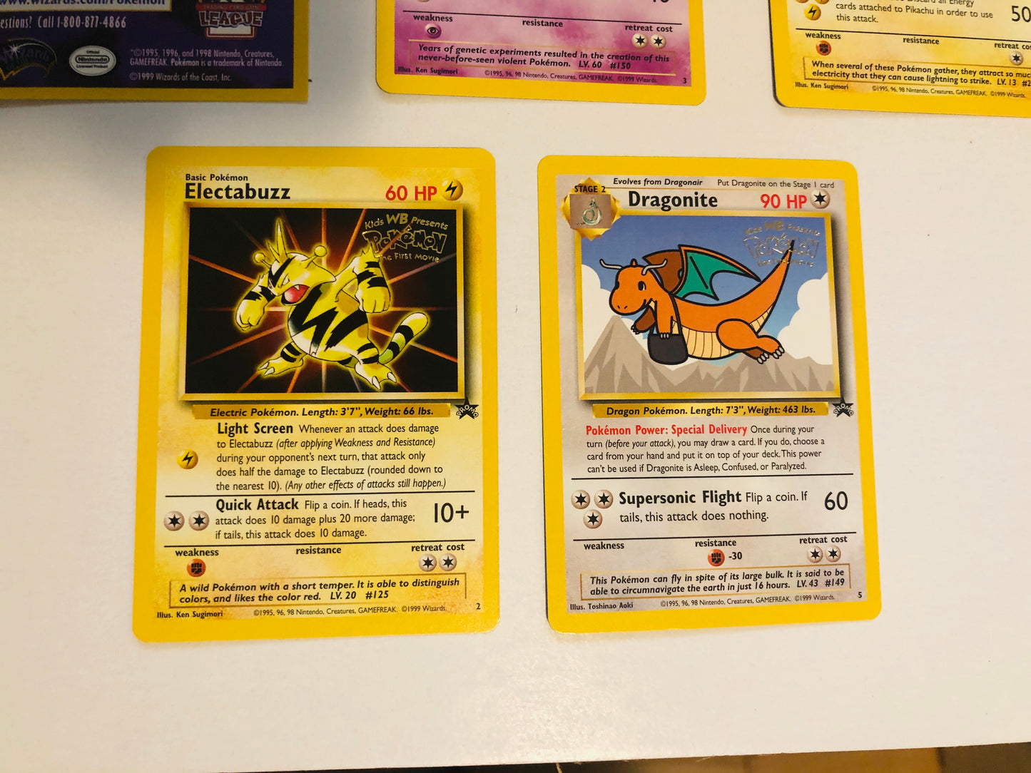 Pokémon rare 5 card limited issued movie cards set 1995